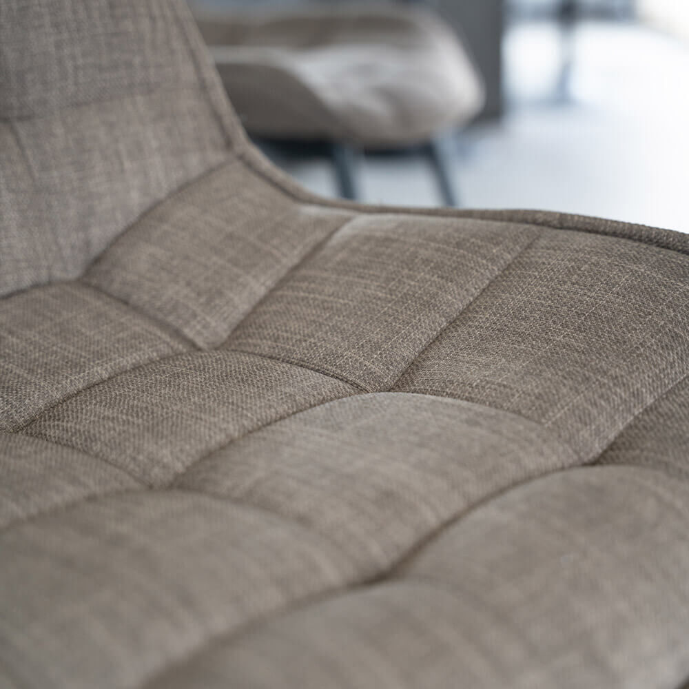 Polsterstuhl Esszimmer Webstoff IKALO – 8er Set Grau/Braun