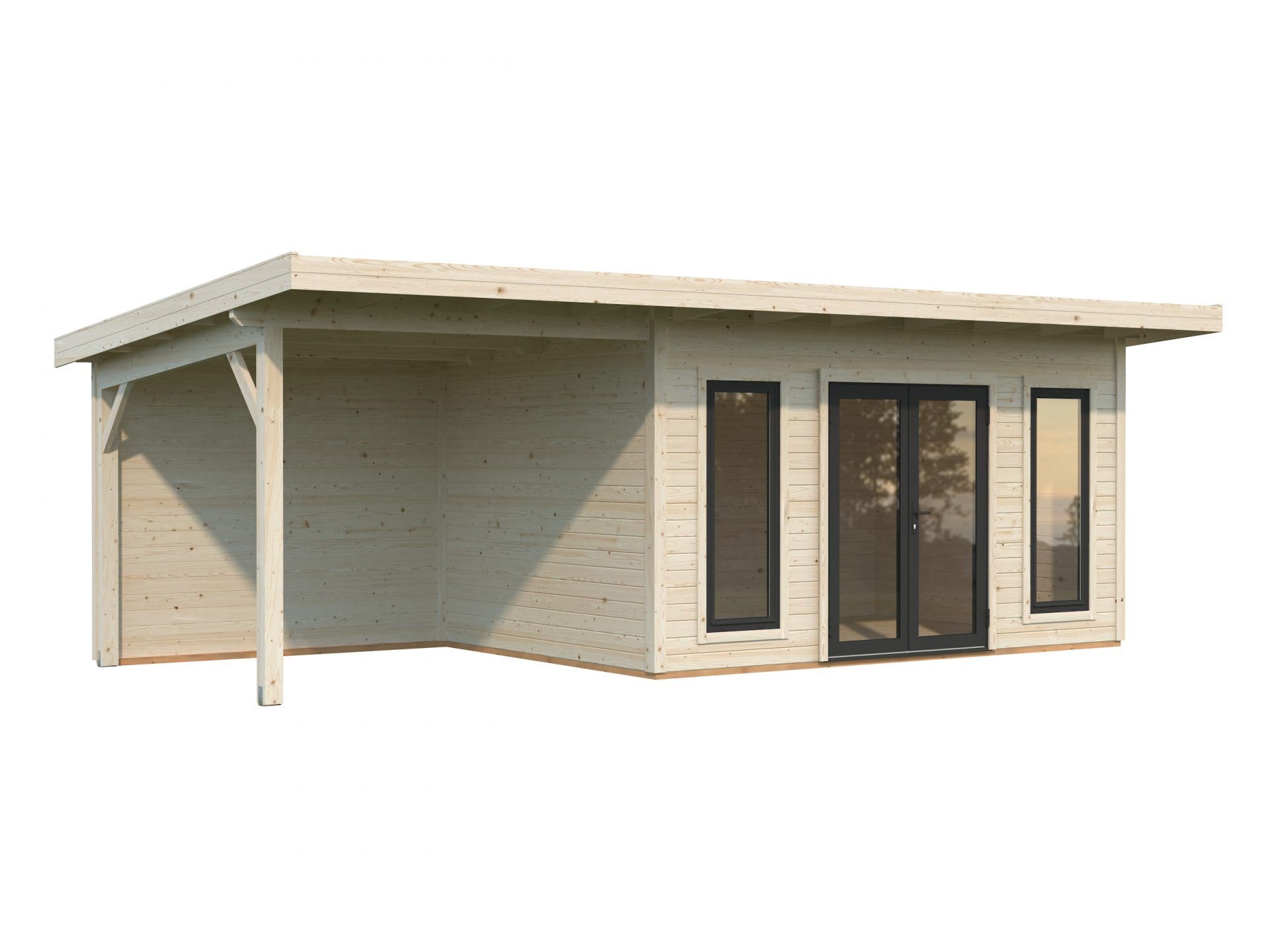 Palmako Pultdach Gartenhaus Aurelia 12,7+7,9 m²