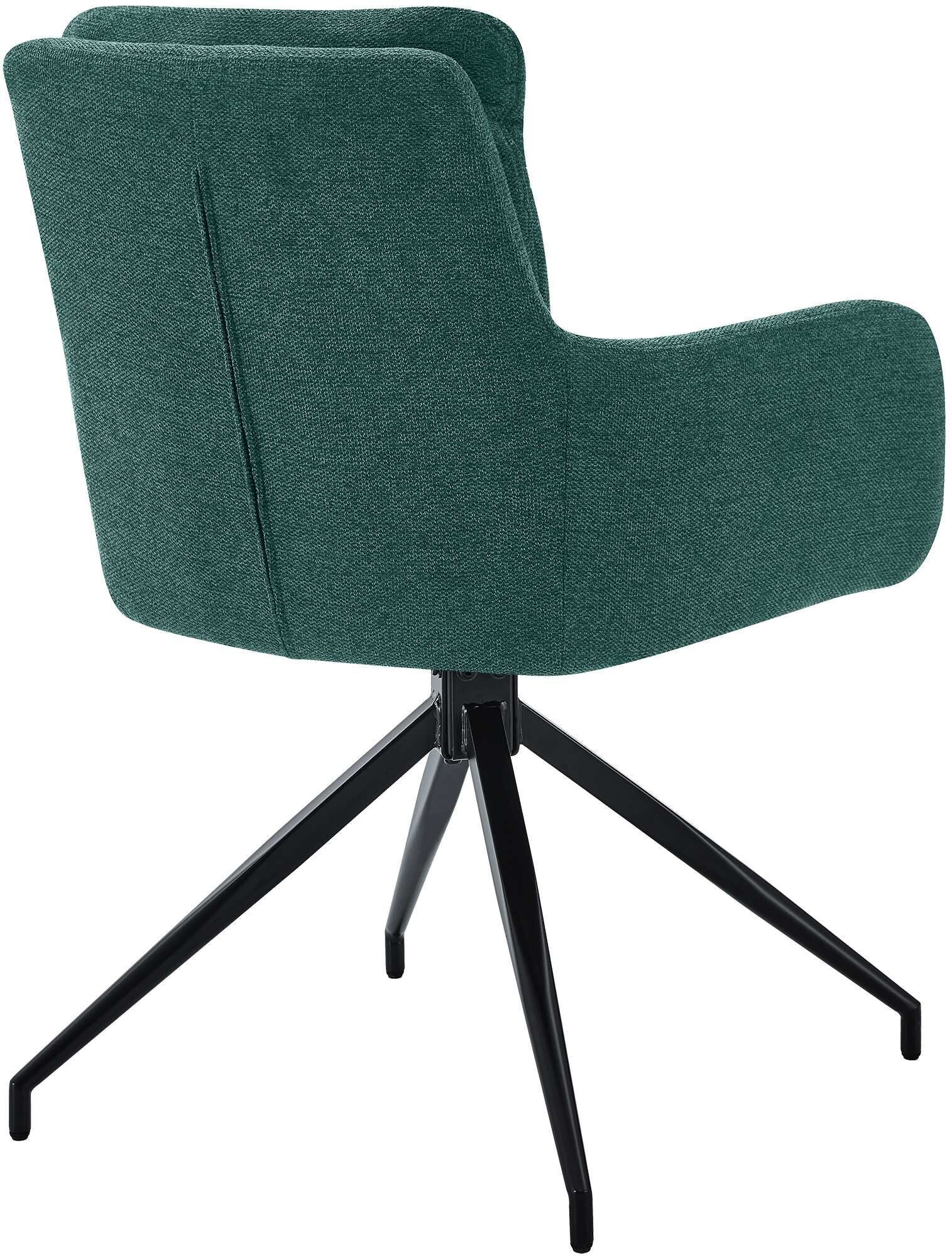 2er Set Esszimmerstuhl Somers Stoff, grün