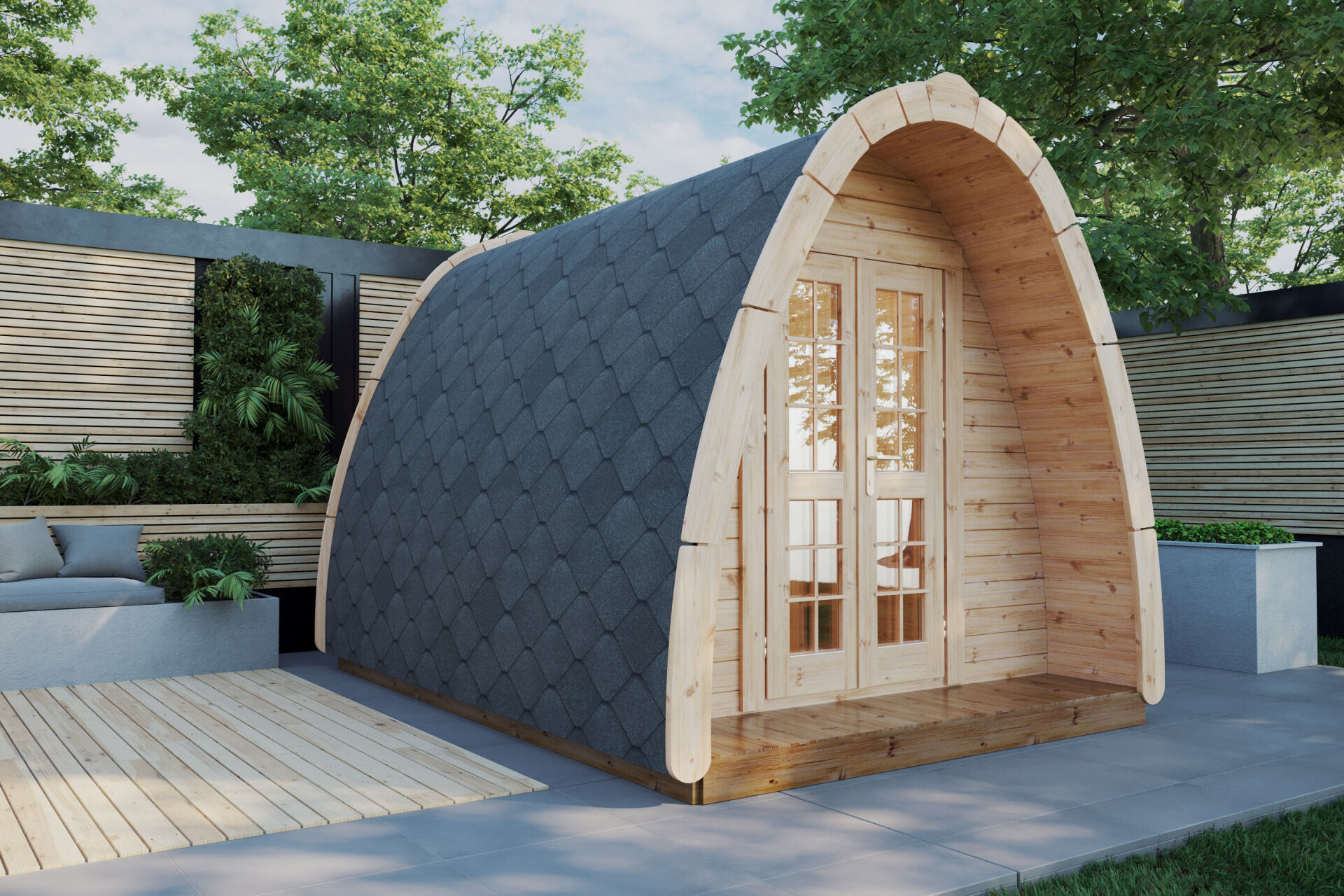 Camping Pod Helsinki 240x350, montiert