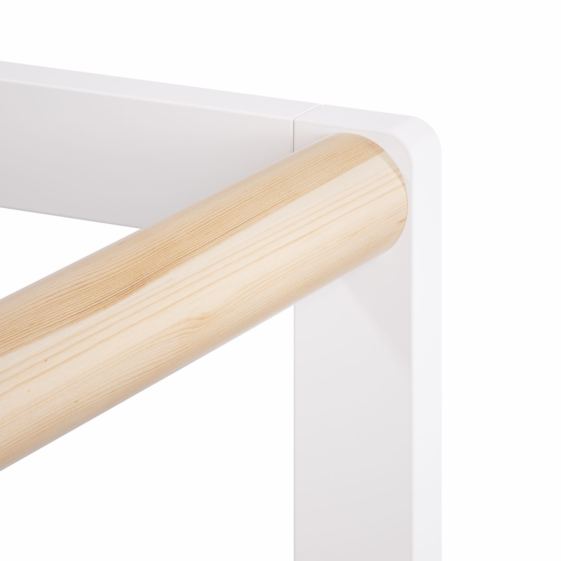 Lernturm Barn Weiß/Natur Kiefernholz 93x51x50cm