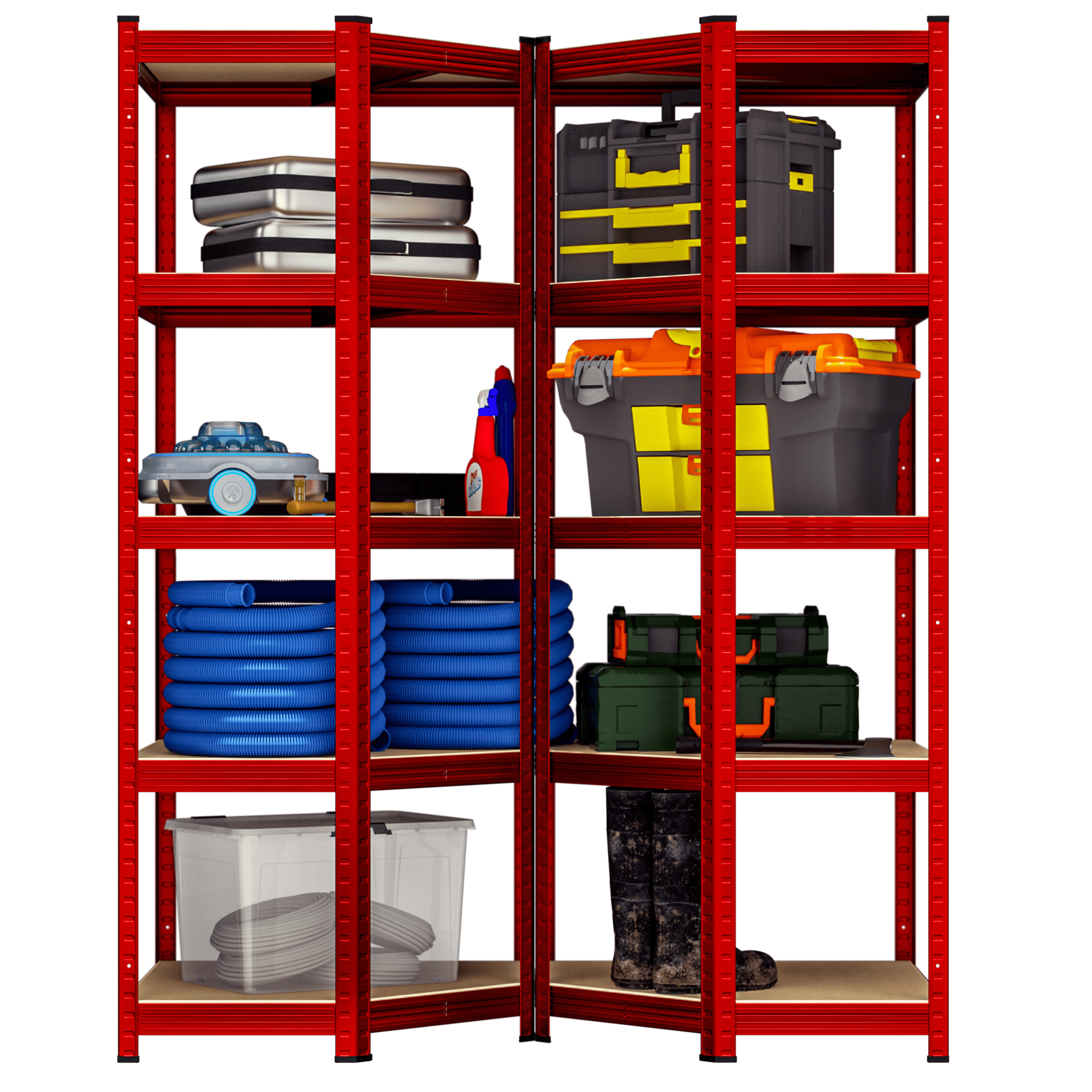 Schwerlasteckregal Rot 180x70x40cm verzinkt 875kg