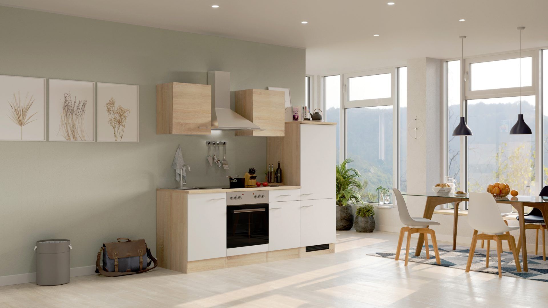 Küchenzeile SAMOA 220 cm mit E-Geräten