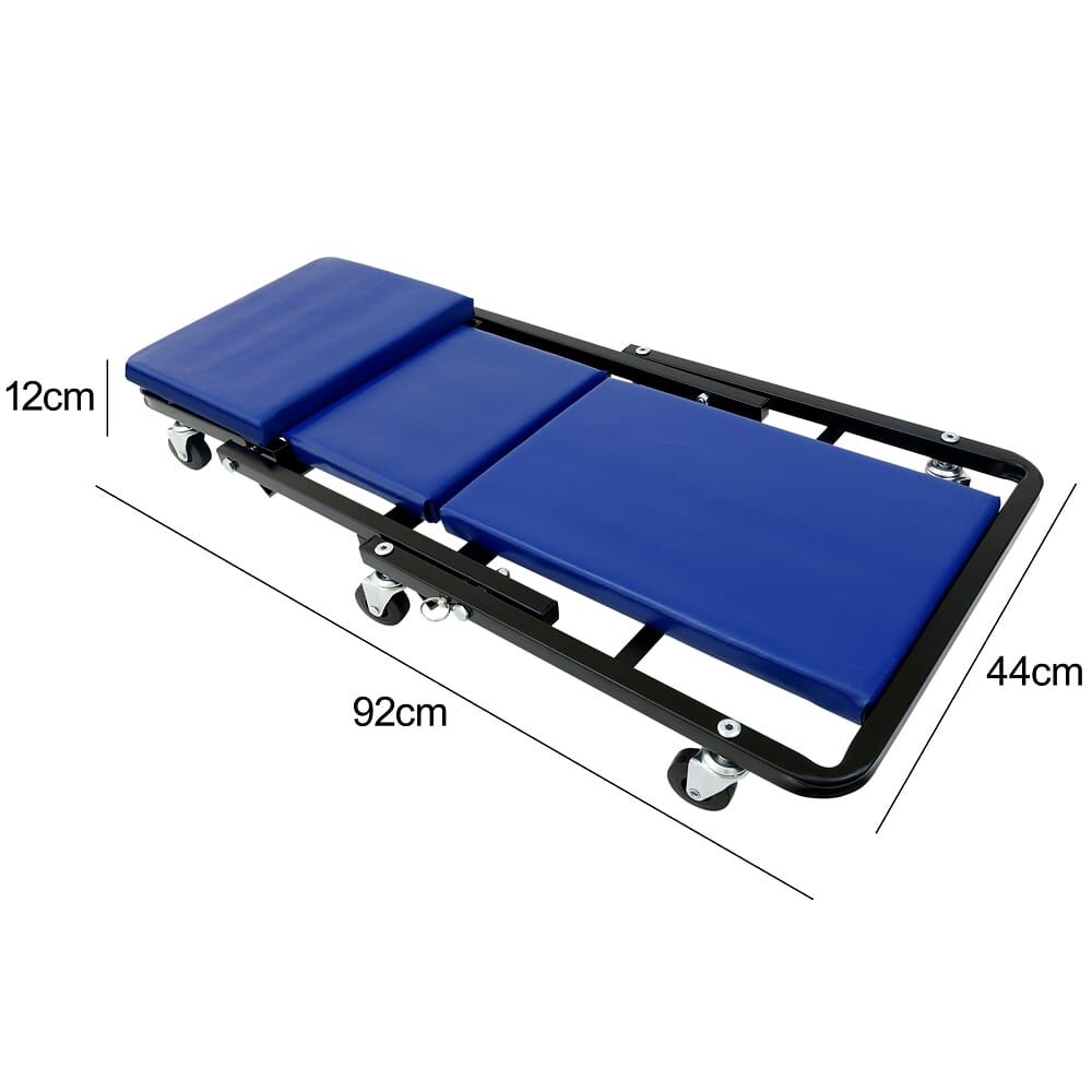 Kfz-Montageliege Rollbrett Blau 92x44x12cm umbaubar