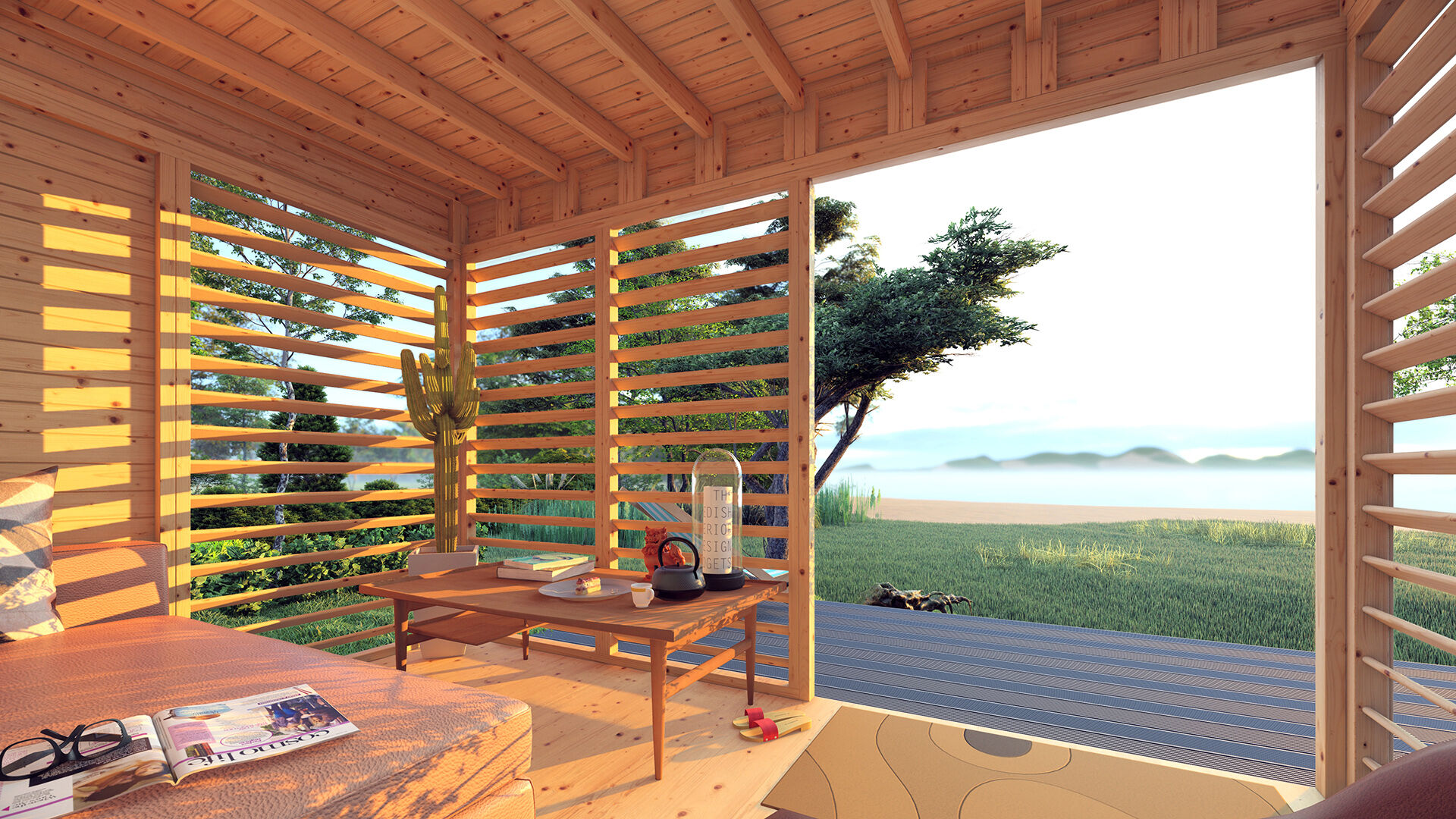 Gartenhaus Pergola Modern Art 2 naturbelassen 337 x 234 cm