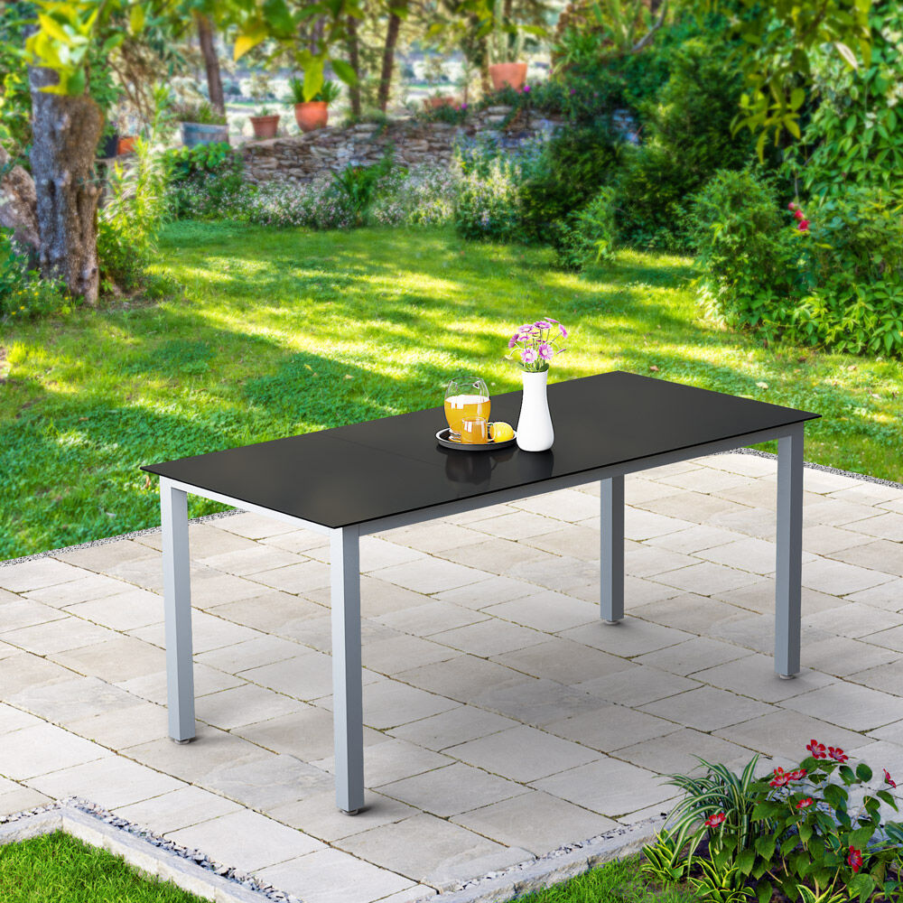 Gartentisch Bern Silber Alu 190x90x75cm