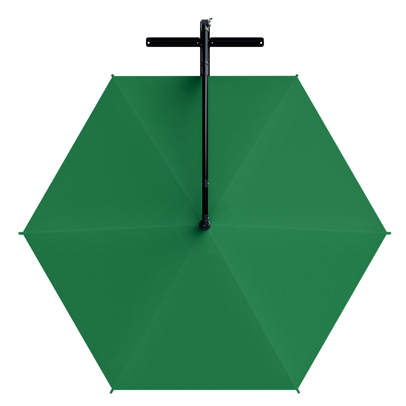 Ampelschirm Ø300cm Alu UV 50+ Kurbel + Fußkreuz Grün