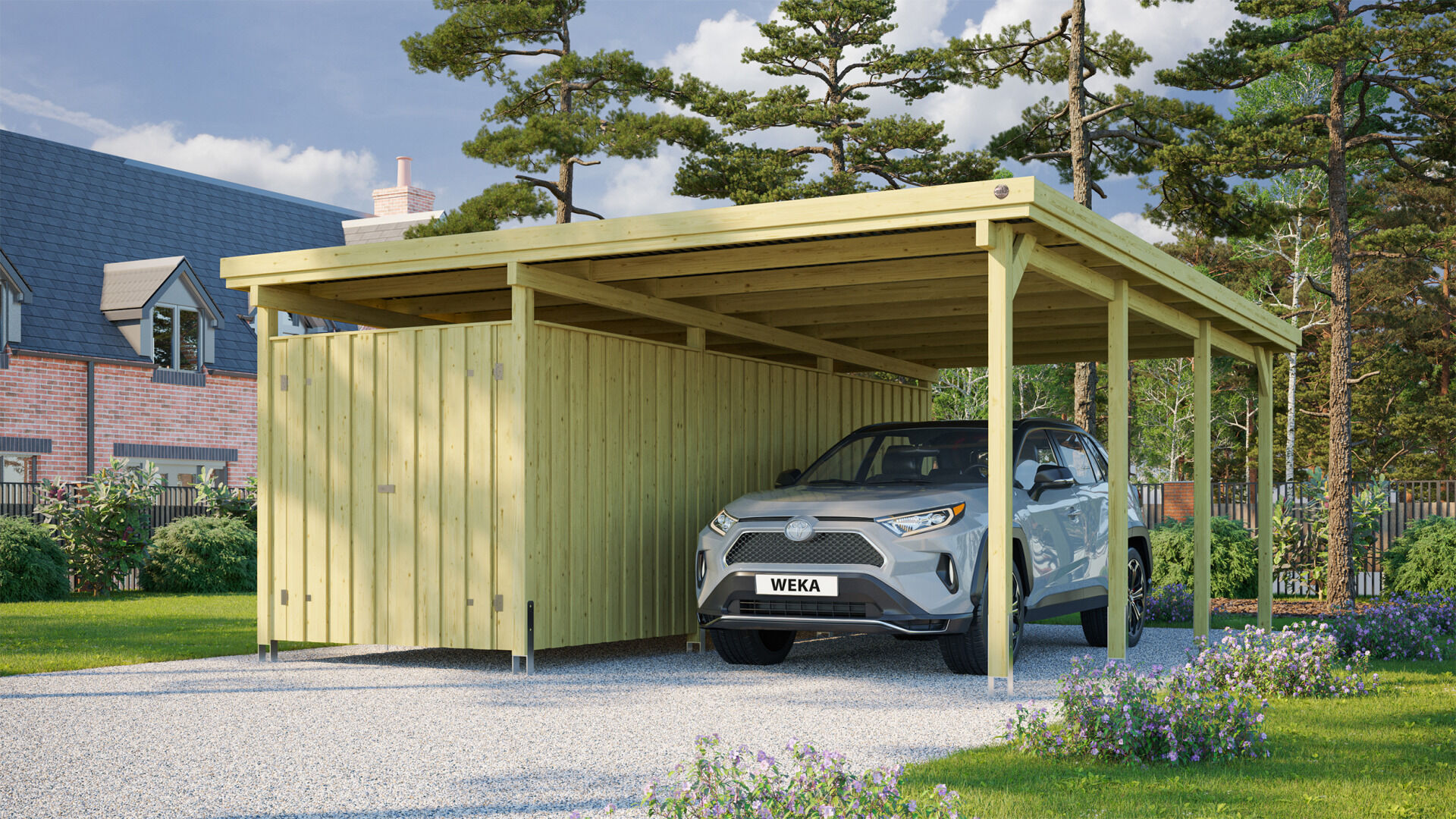 weka Carport 607 Gr.3, inkl. XXL Geräteraum