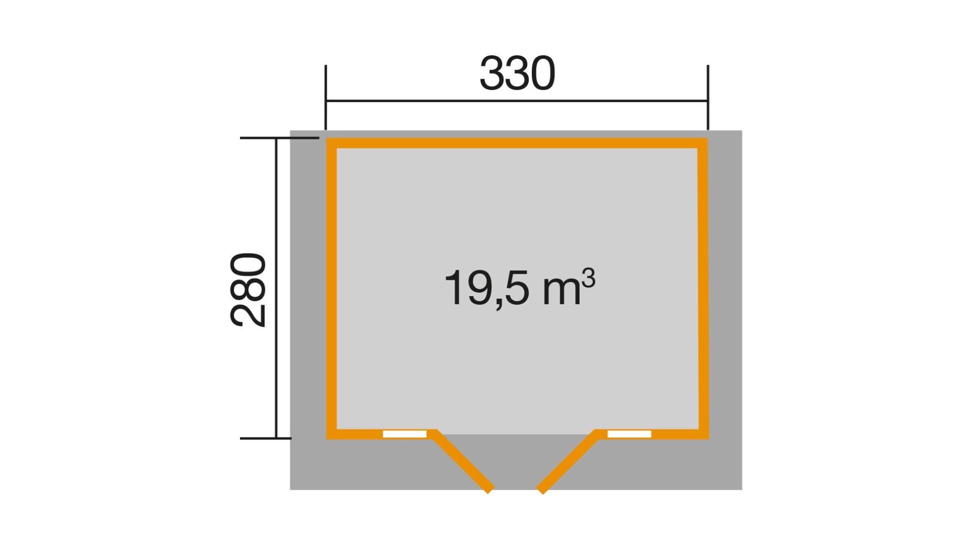 weka Gartenhaus 284 - 3,8x3,6m