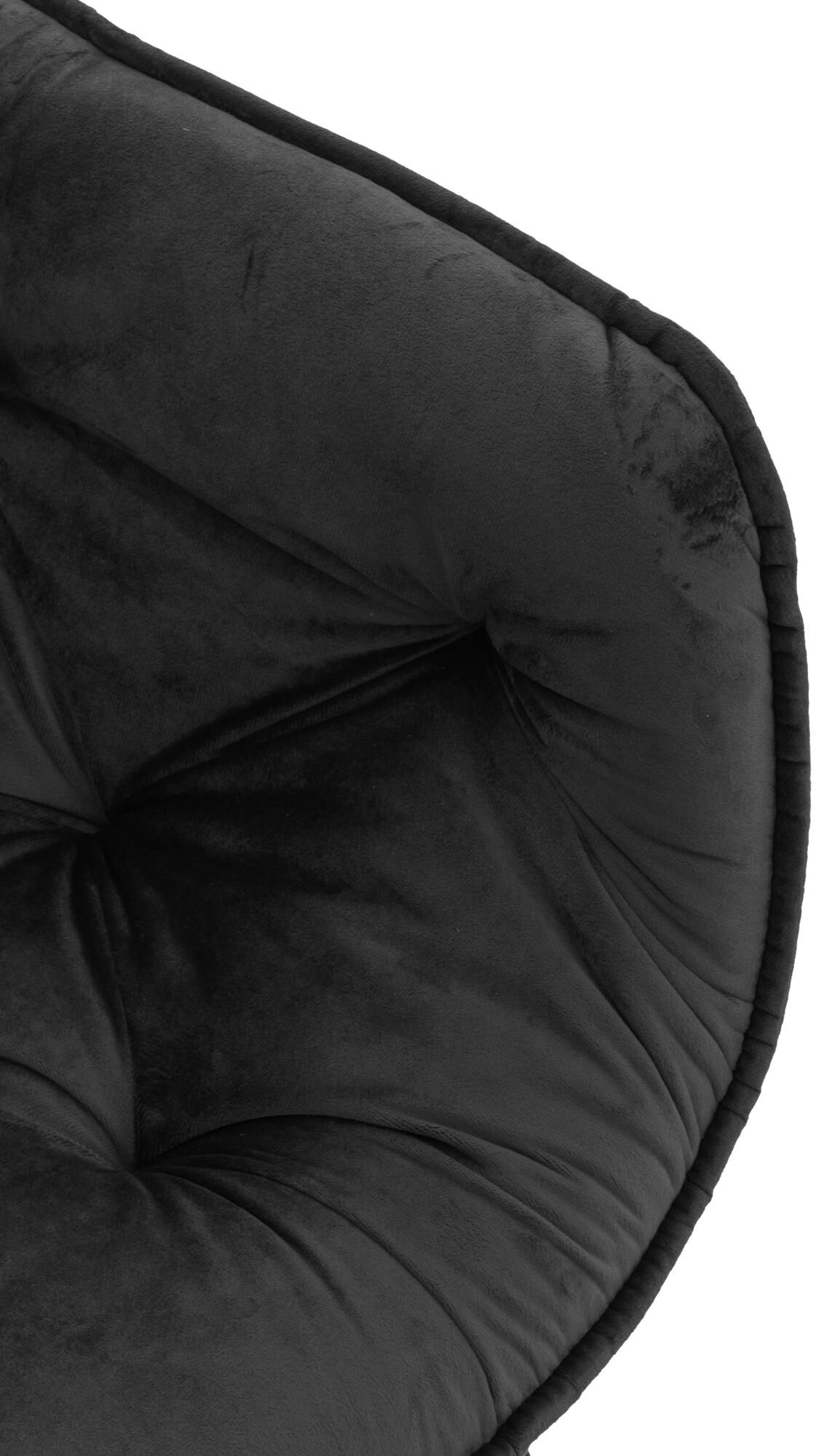 2er Set Stuhl Tanna Samt, schwarz