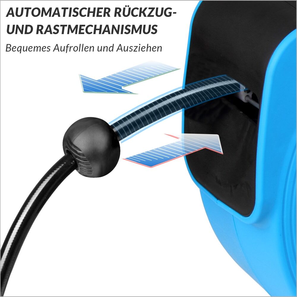 Druckluftschlauch Aufroller 10m Schnellkupplung 1/4"