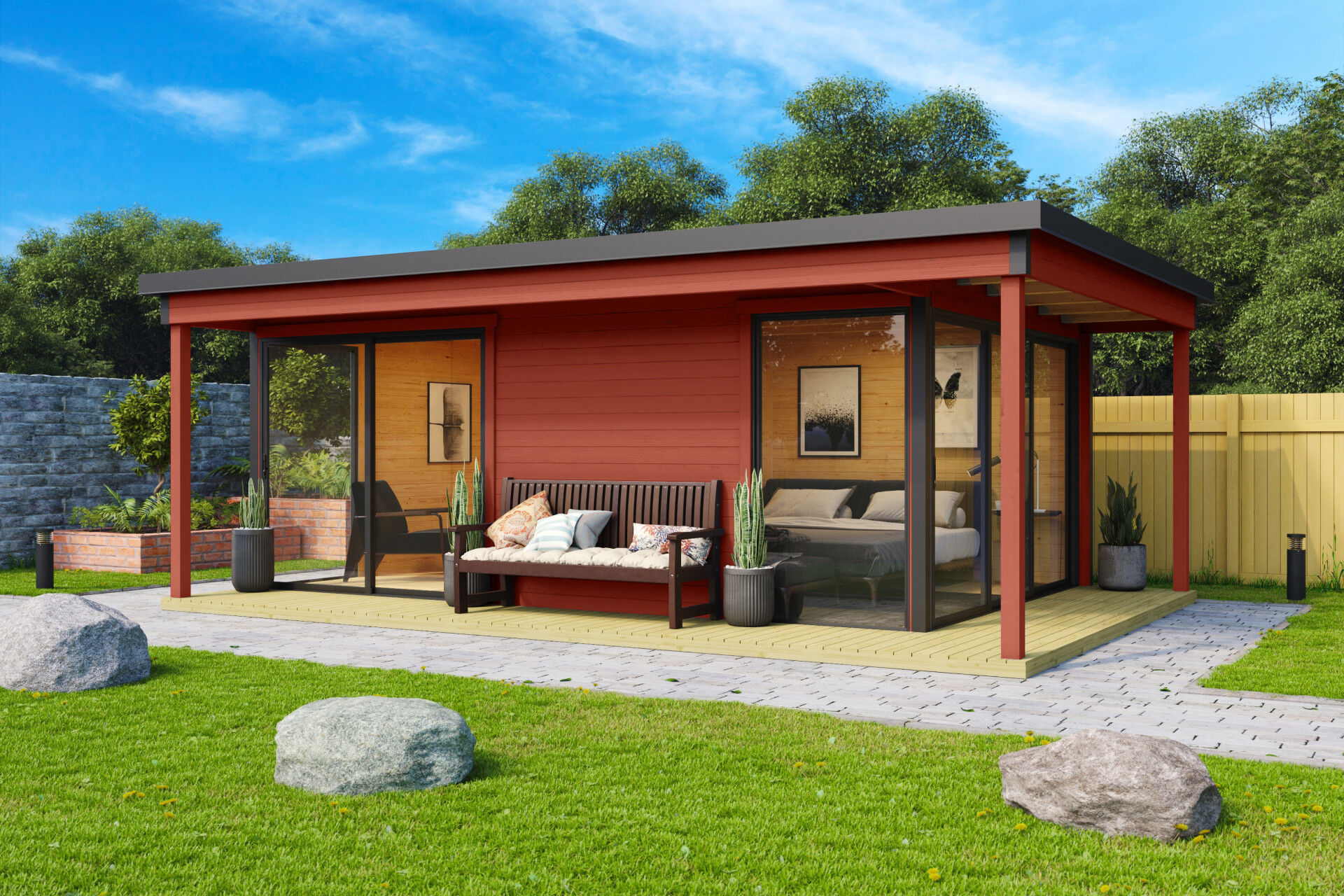 Lasita Maja Gartenhaus Domeo 3 Loggia