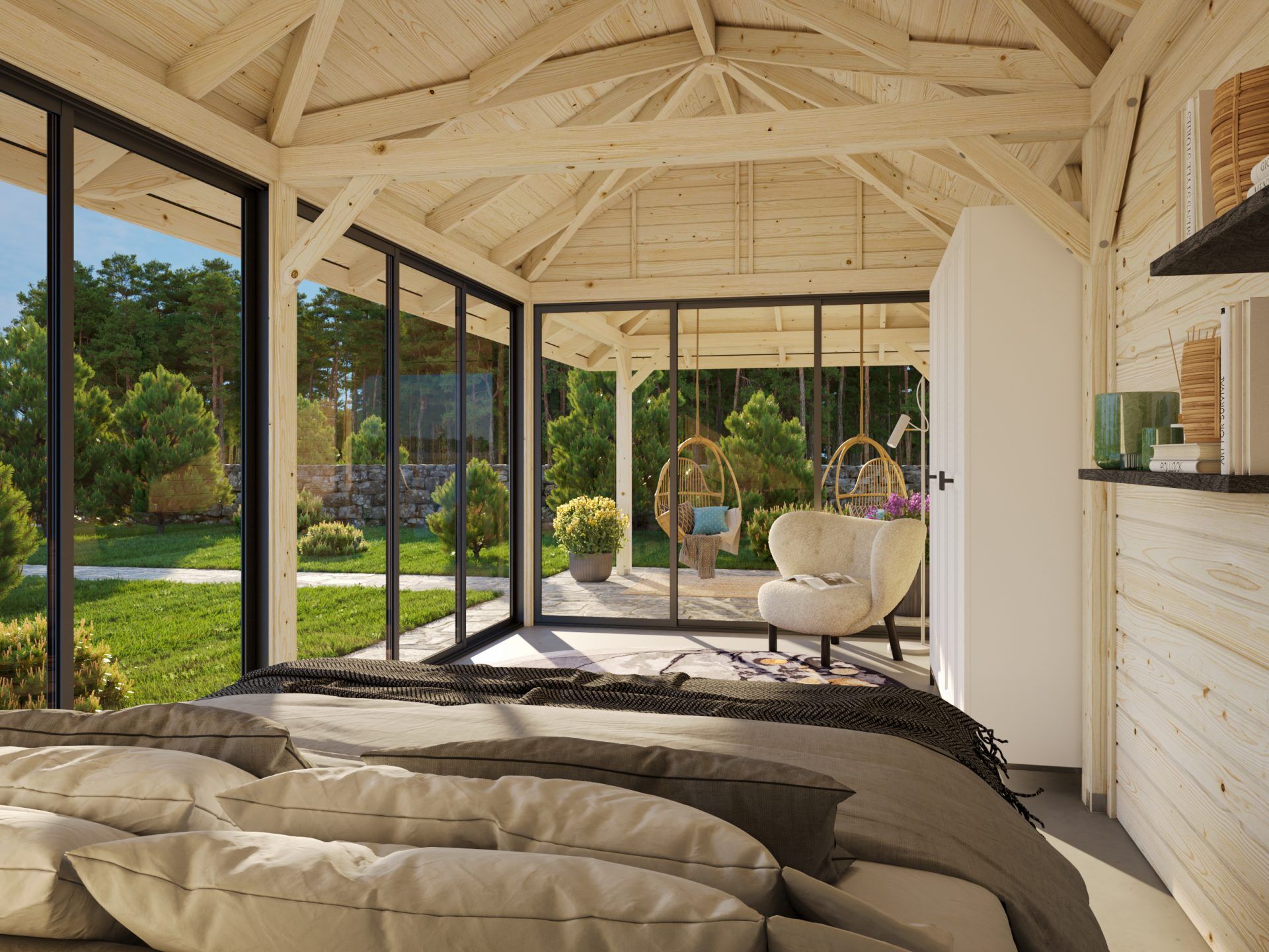 Palmako Pavillon Bianca 24,9 m2 Set 217 Slide