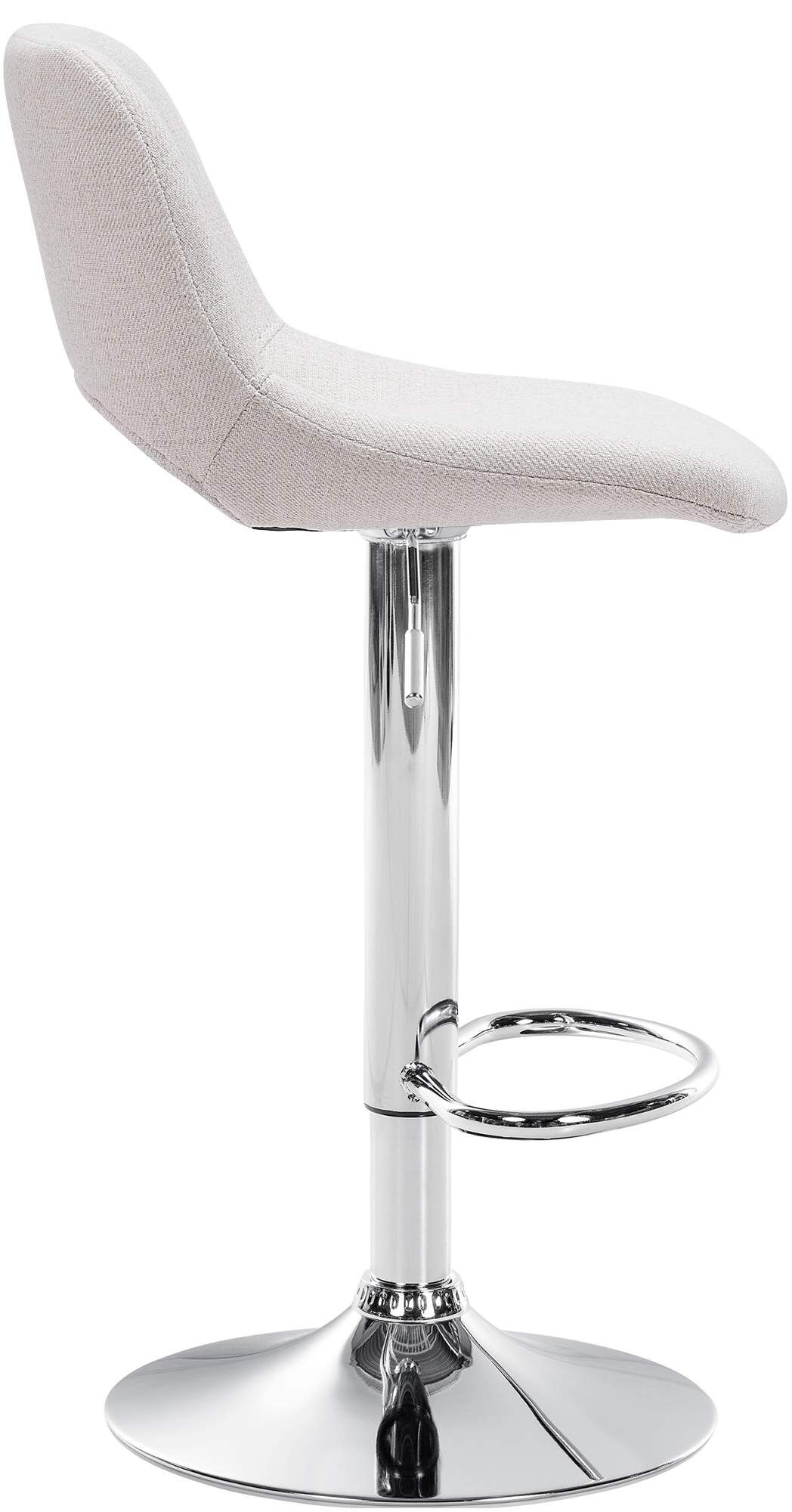 Barhocker Camden Stoff chrom, creme