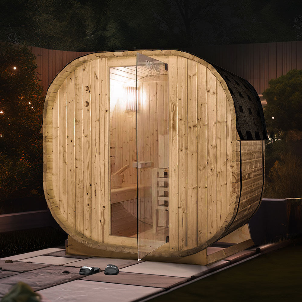 Outdoor Sauna CUBE L - 194 x 180 cm für 4 Personen