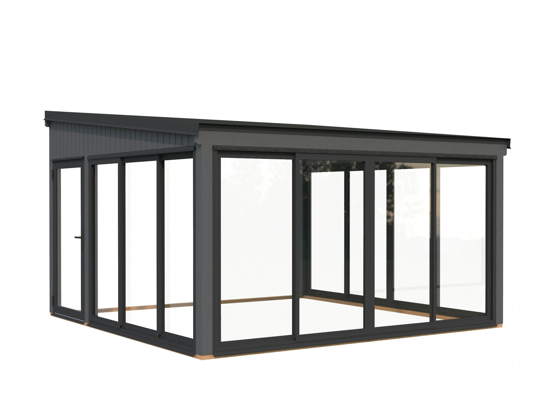 Palmako Gartenzimmer Glashaus Lumi 16,6 m² Slide Plus