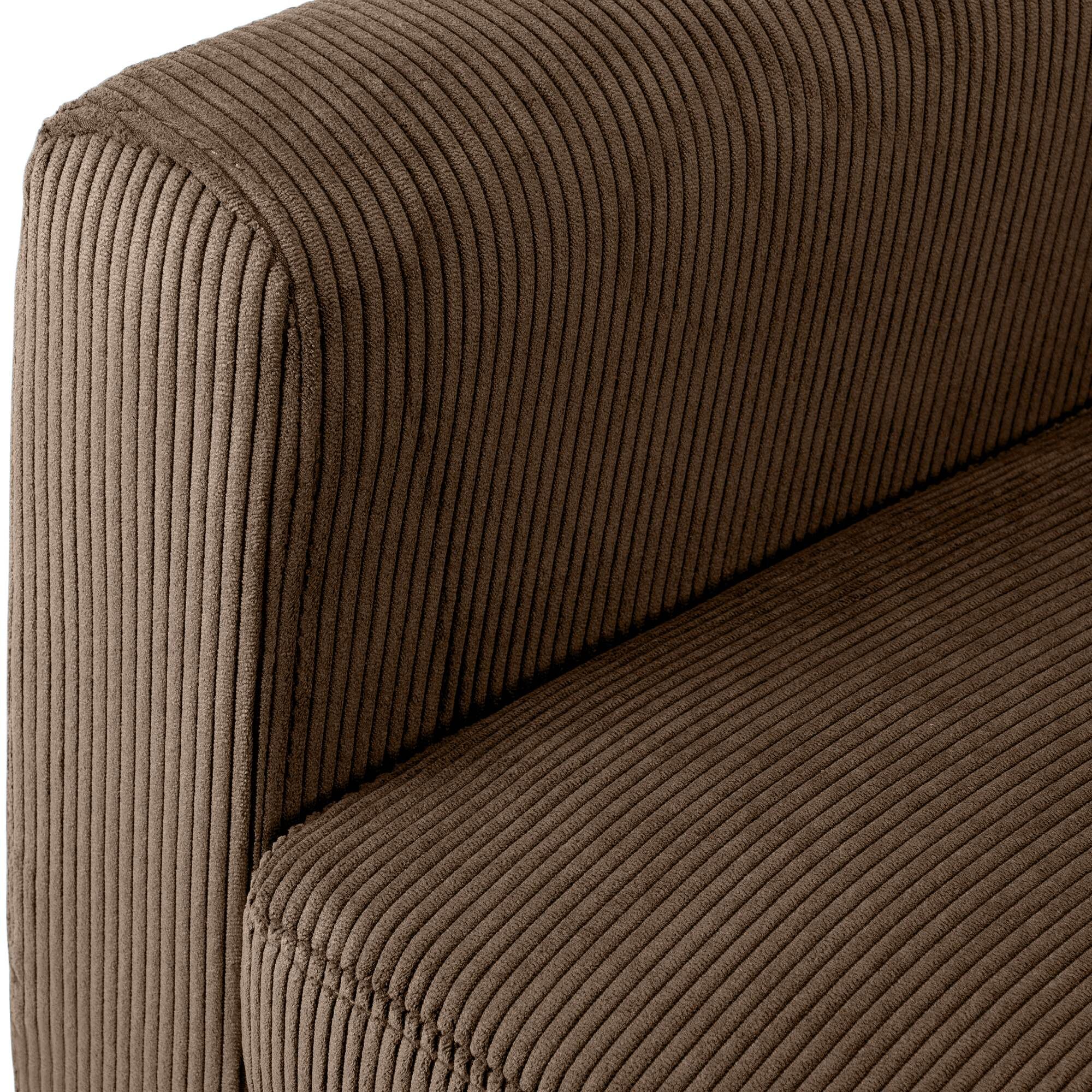 Sessel Kioni Cord, dunkelbraun