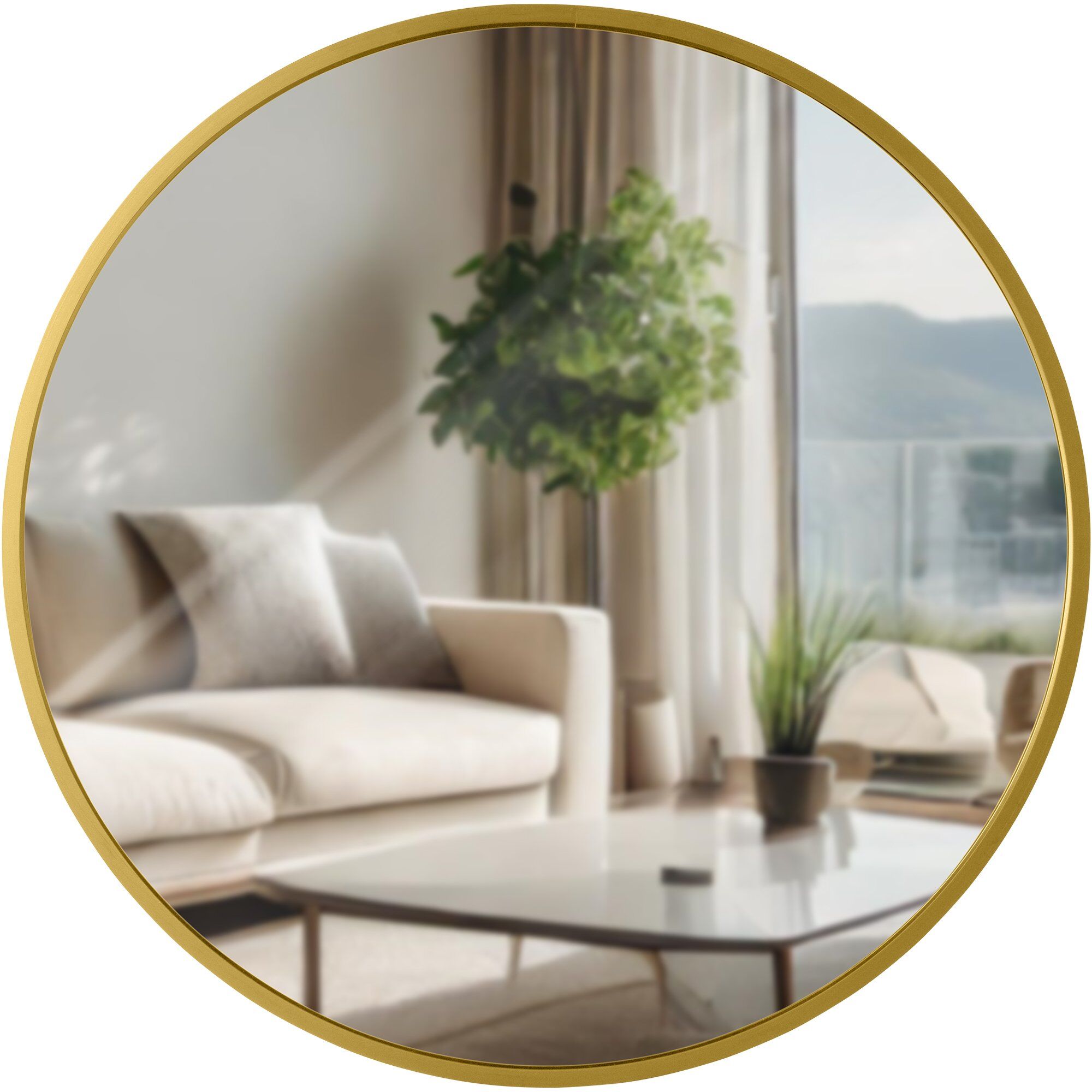 Wandspiegel Elsie M, gold glanz