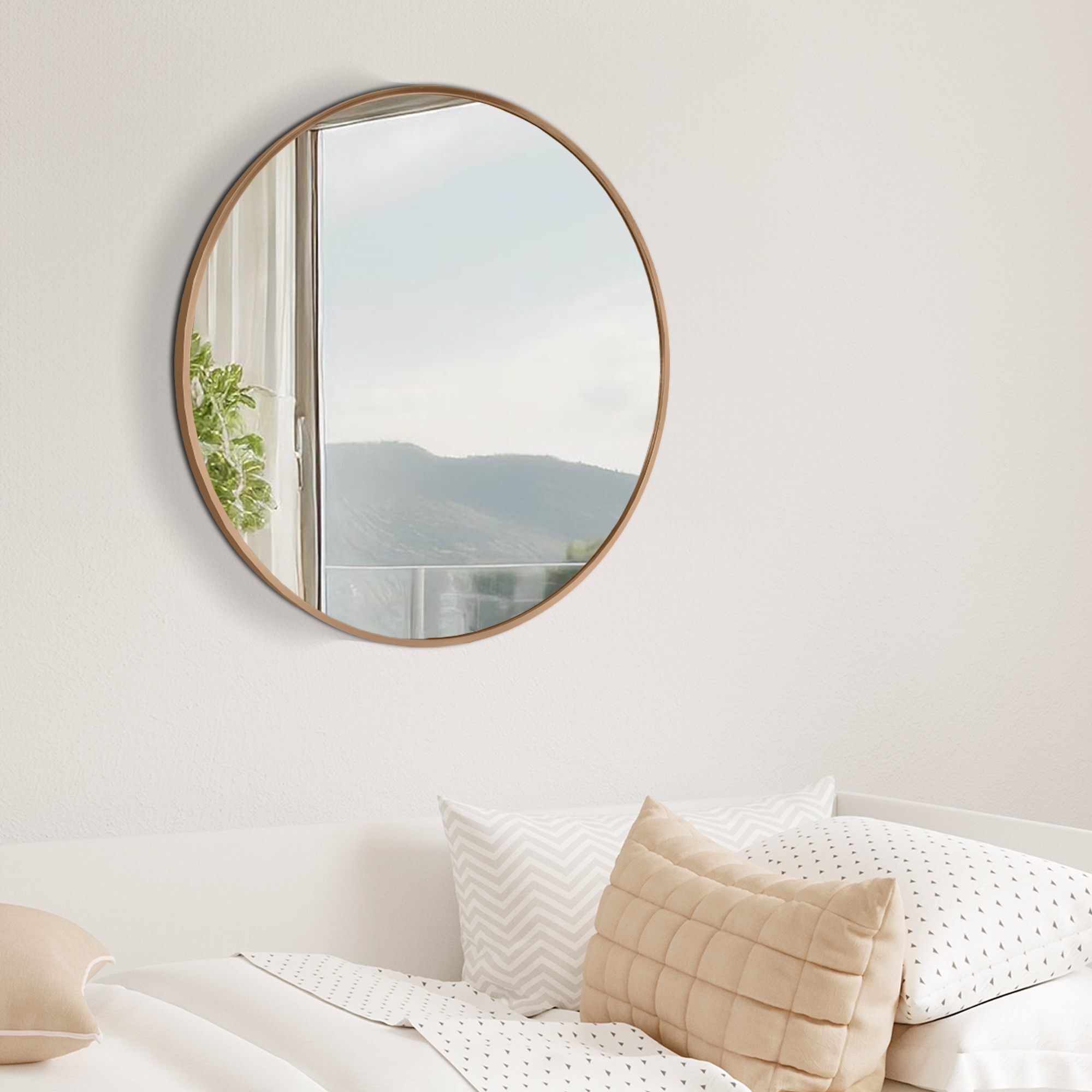 Wandspiegel Elsie L, gold matt