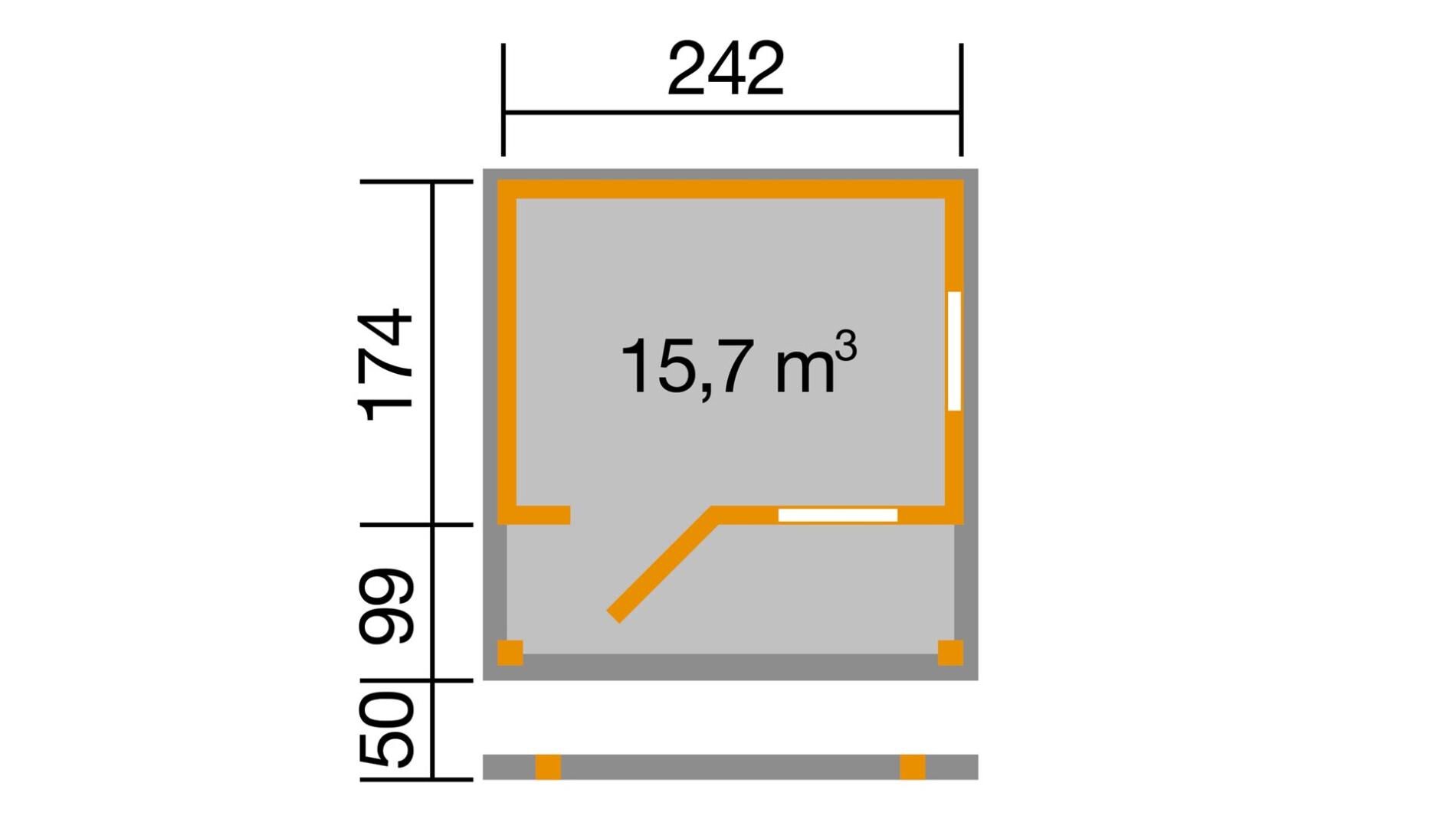 weka Gartenhaus 820 A 2,9x3,3m
