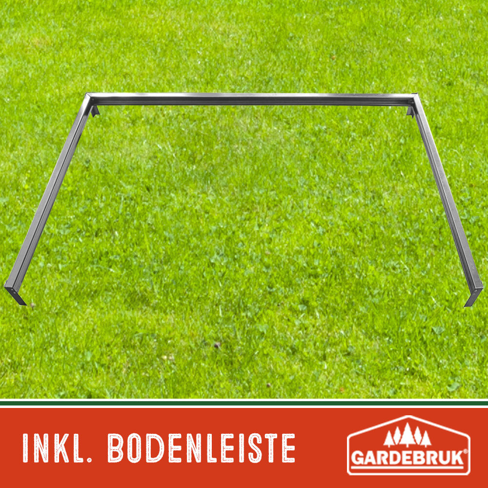 Stahlfundament verzinkt 190x122x12cm - für Anlehngewächshaus