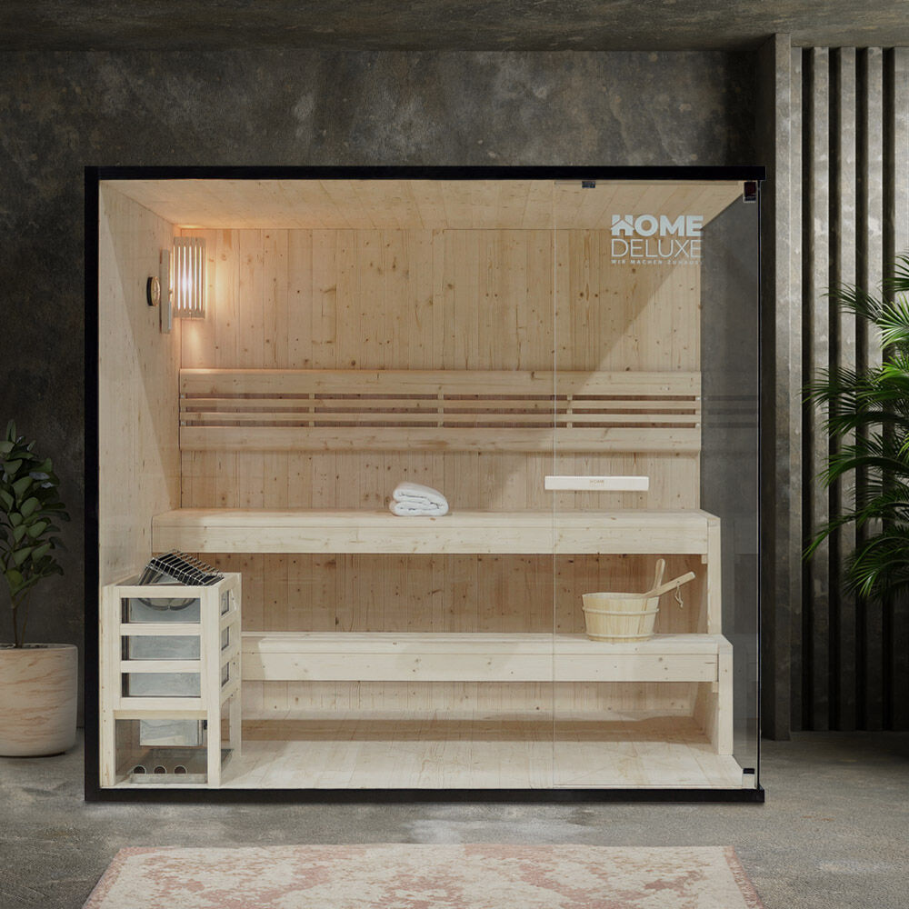 Traditionelle Sauna SHADOW XL - 200 x 150 cm für 5 Personen