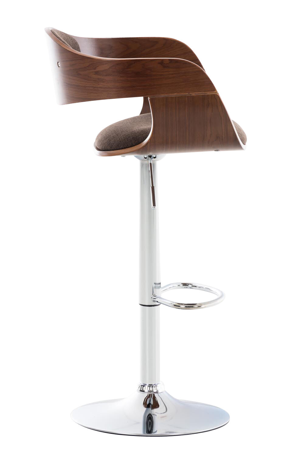 2er Set Barhocker Kingston C Stoff, walnuss/braun