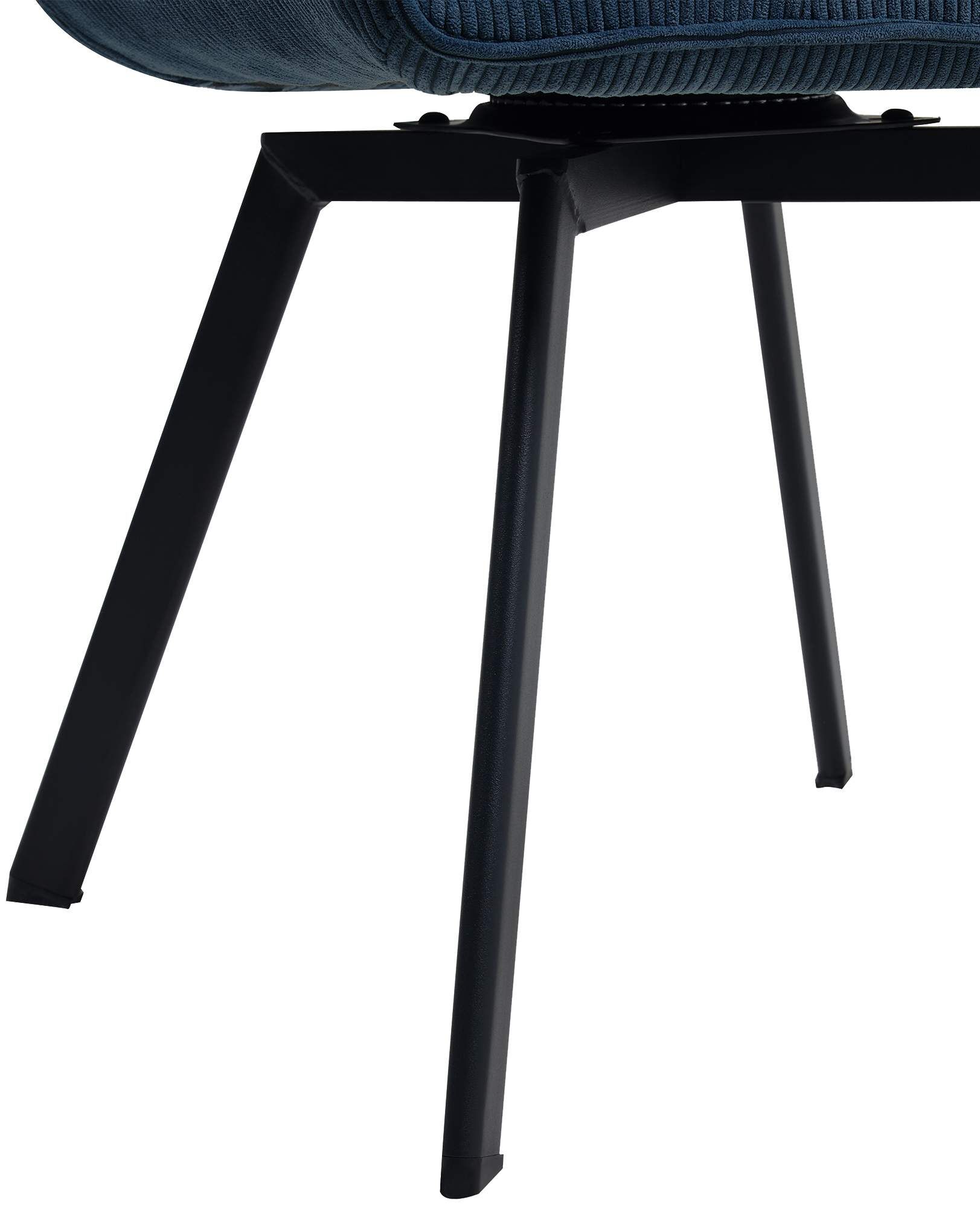 Esszimmerstuhl Jordi Cord, blau