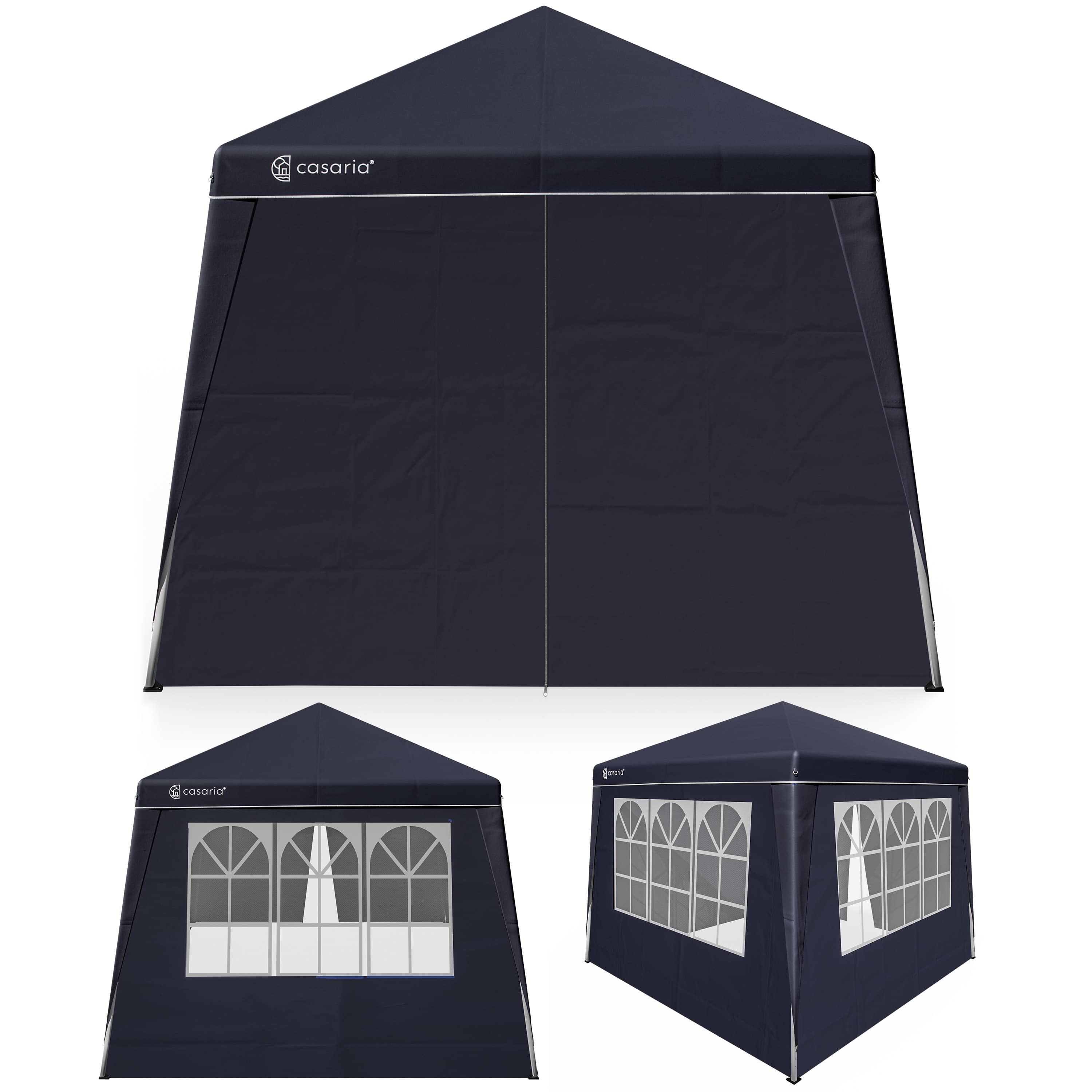 Faltpavillon Capri Anthrazit 3x3m inkl 4 Seitenwänden UV-Schutz 50+