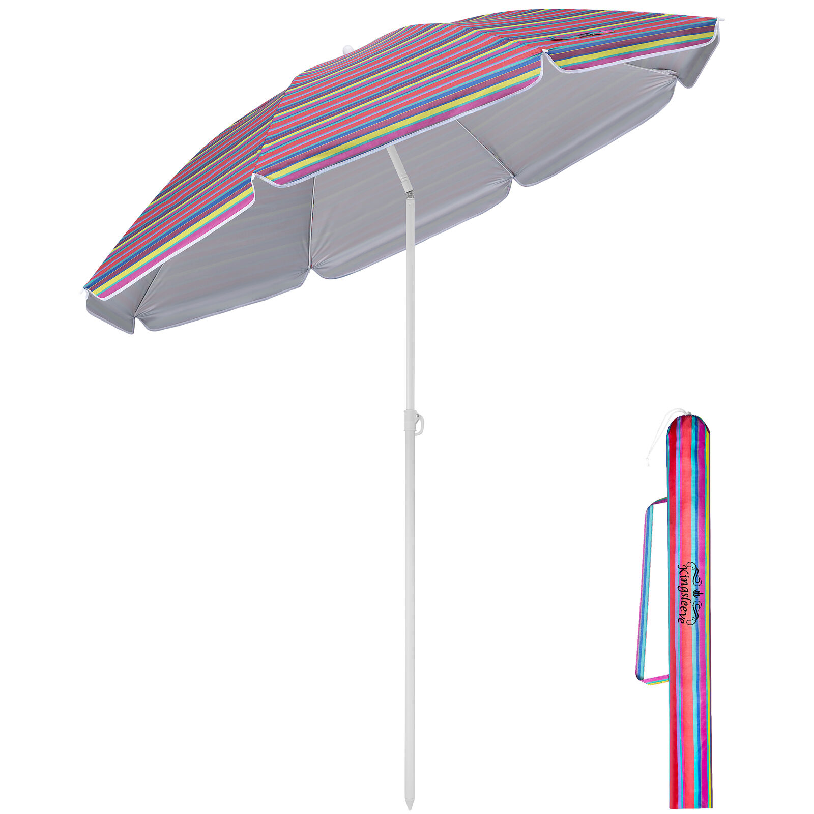 Sonnenschirm Crete Bunt 200cm UV-Schutz 50+ Neigefunktion