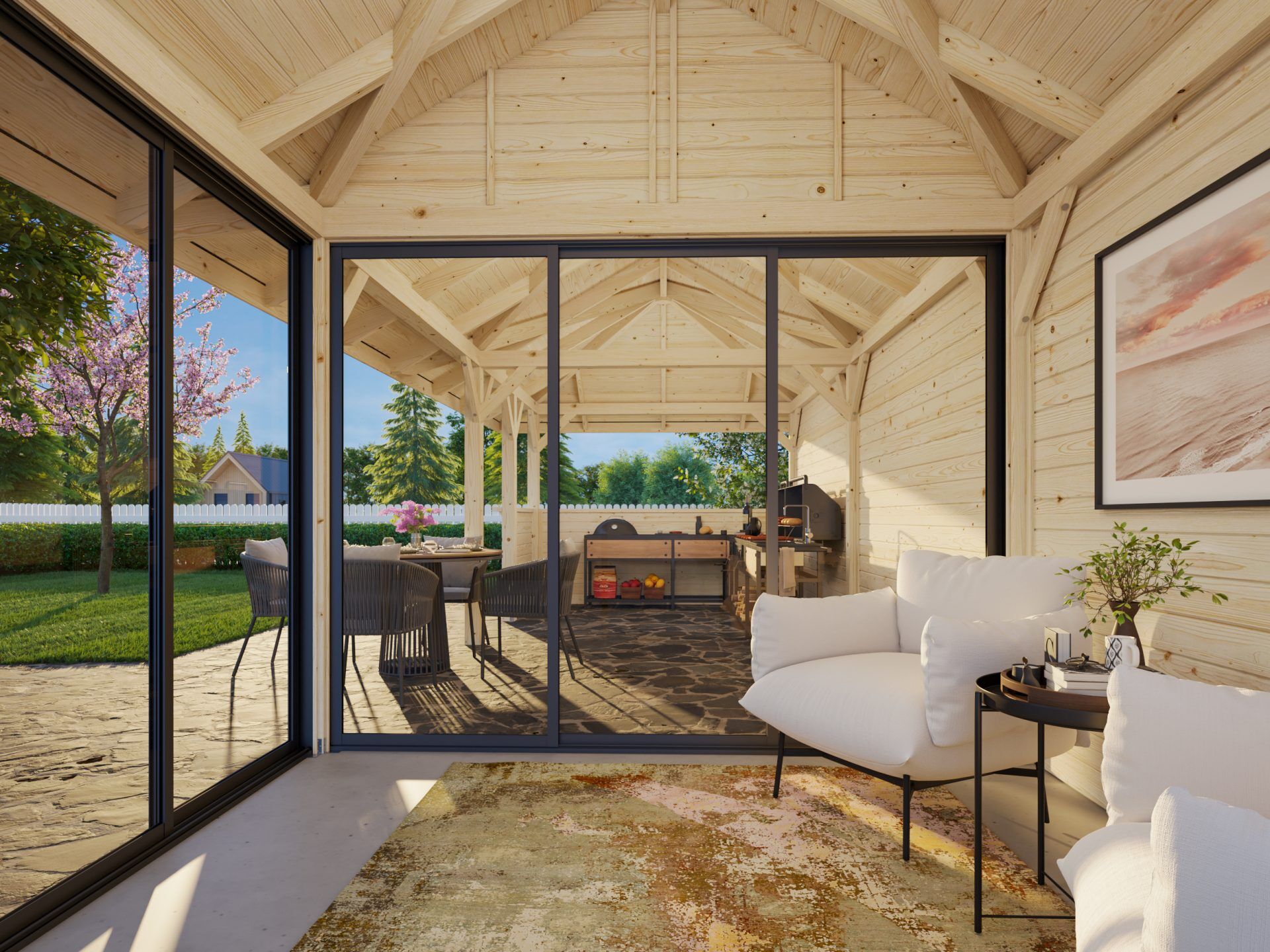 Palmako Pavillon Bianca 24,9 m2 Set 216 Slide
