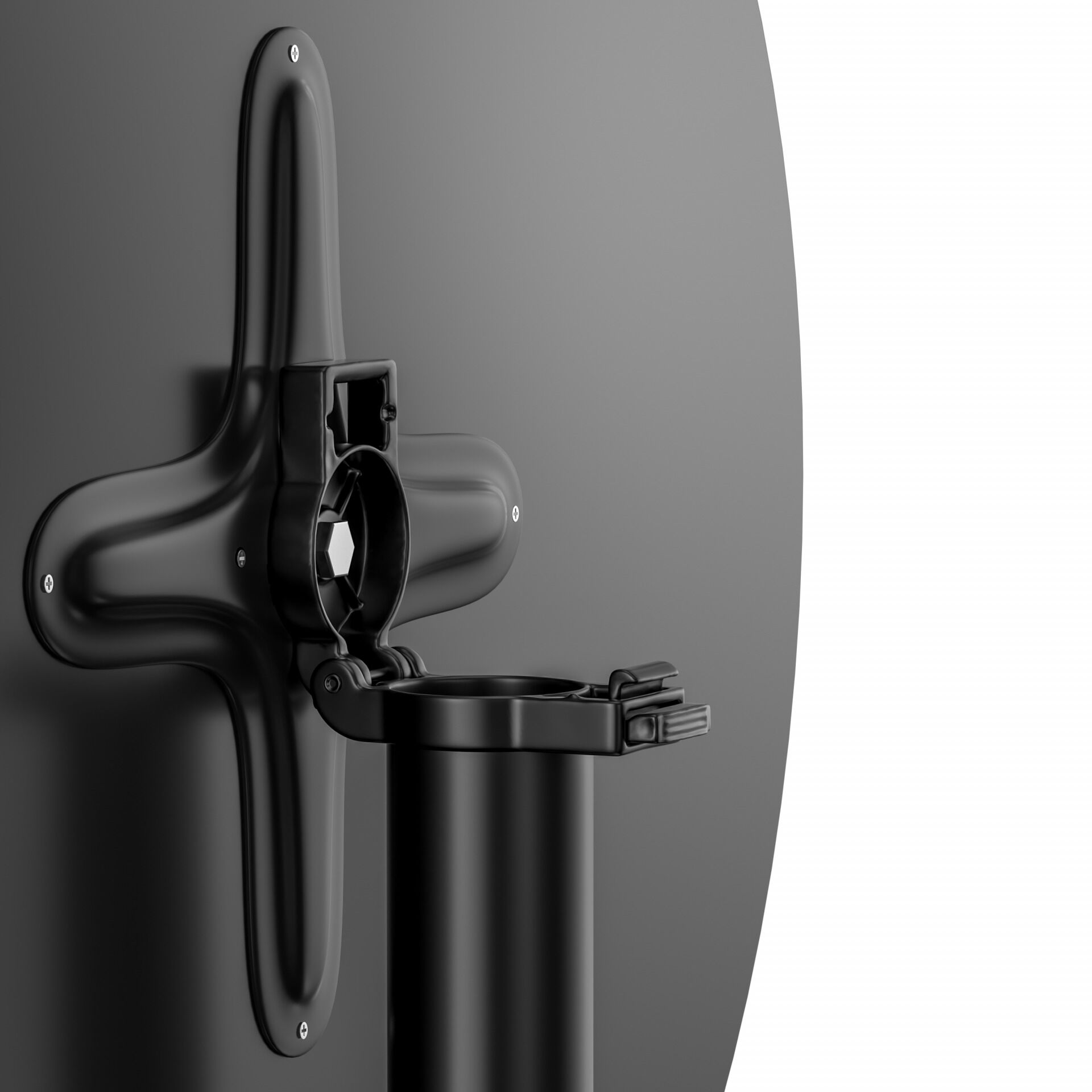 Stehtisch Ø60cm höhenverstellbar 70/115cm klappbar Alu Schwarz