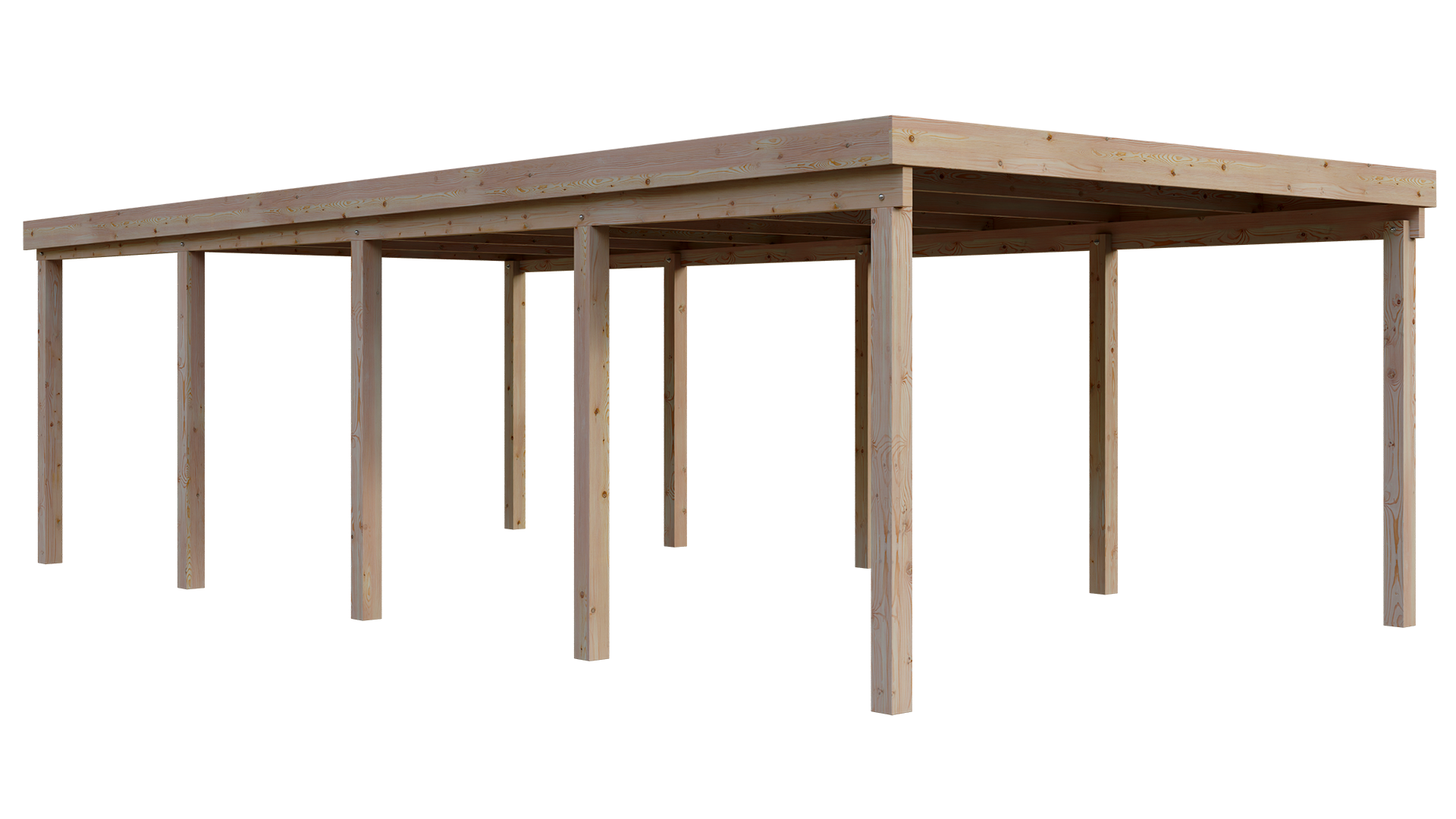 Carport Holz 410x800cm Lärche