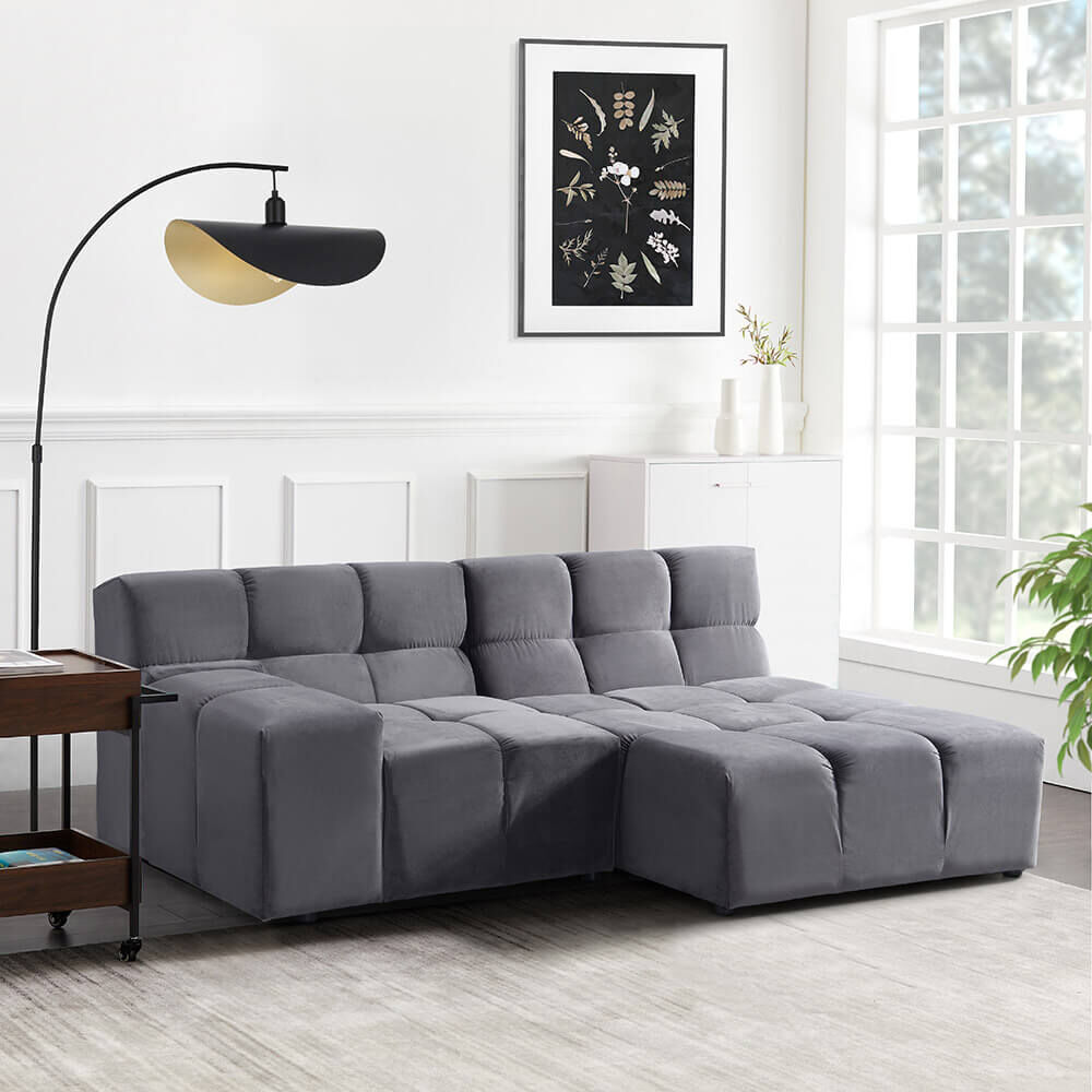 Modulares Sofa ORLENA - Anthrazit 204 x 148 cm