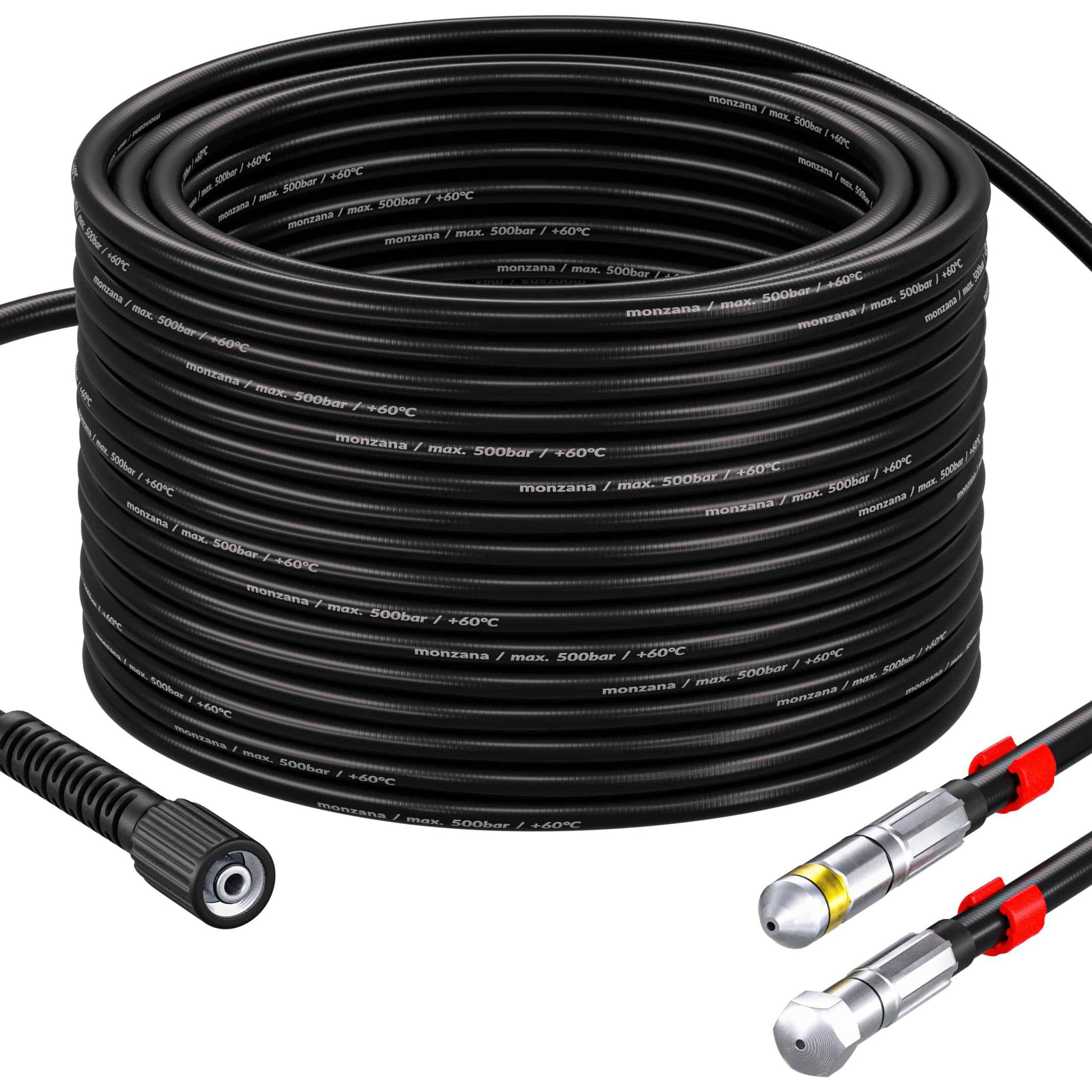 Rohrreinigungsset Premium 5-tlg Schwarz 30m