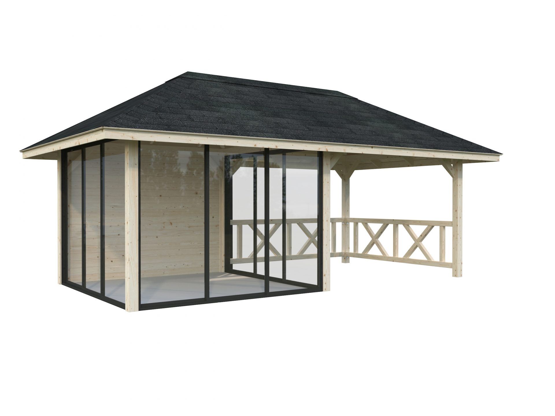 Palmako Pavillon Bianca 16,6 m2 Set 204 Slide