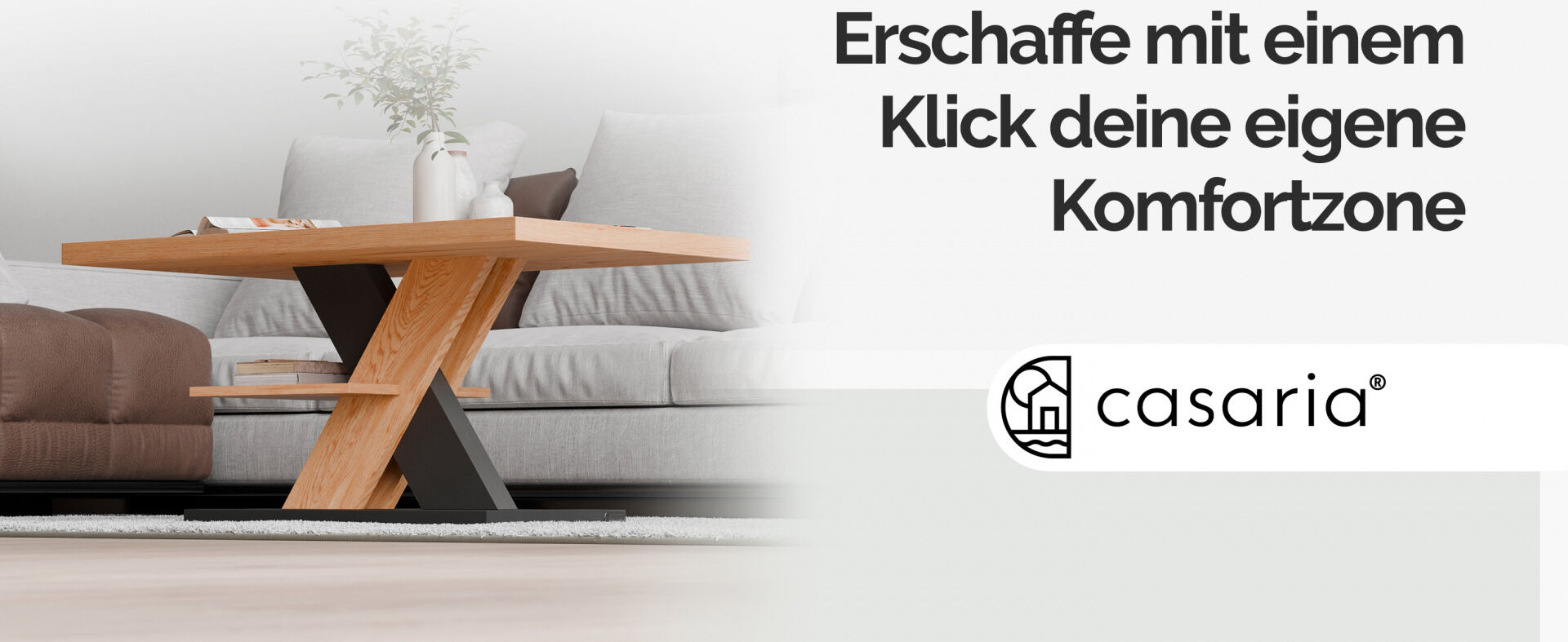 Couchtisch Detroit Holz/Grau 90x60x45cm