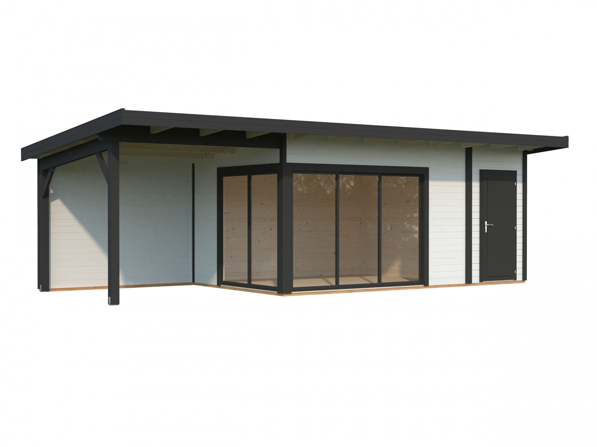 Palmako Pultdach Gartenhaus Andrea 15,2+7,9 m² Slide