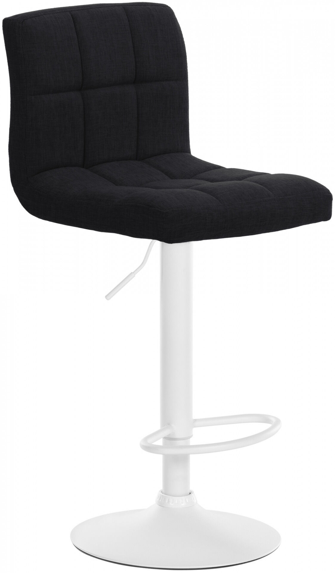 2er Set Barhocker Calma Stoff weiß, schwarz