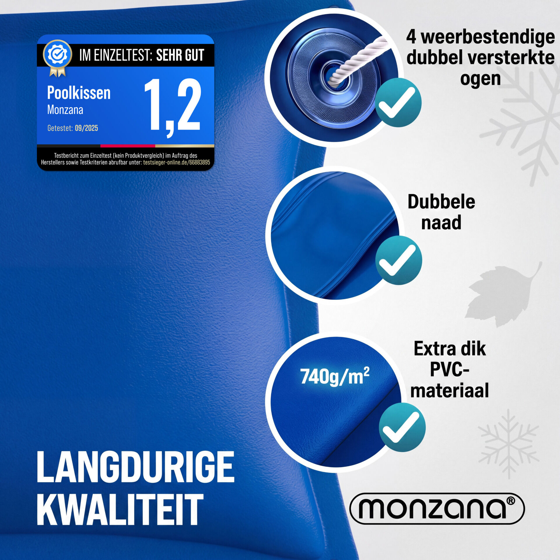 Poolkissen XL Blau 400x200cm -20°C