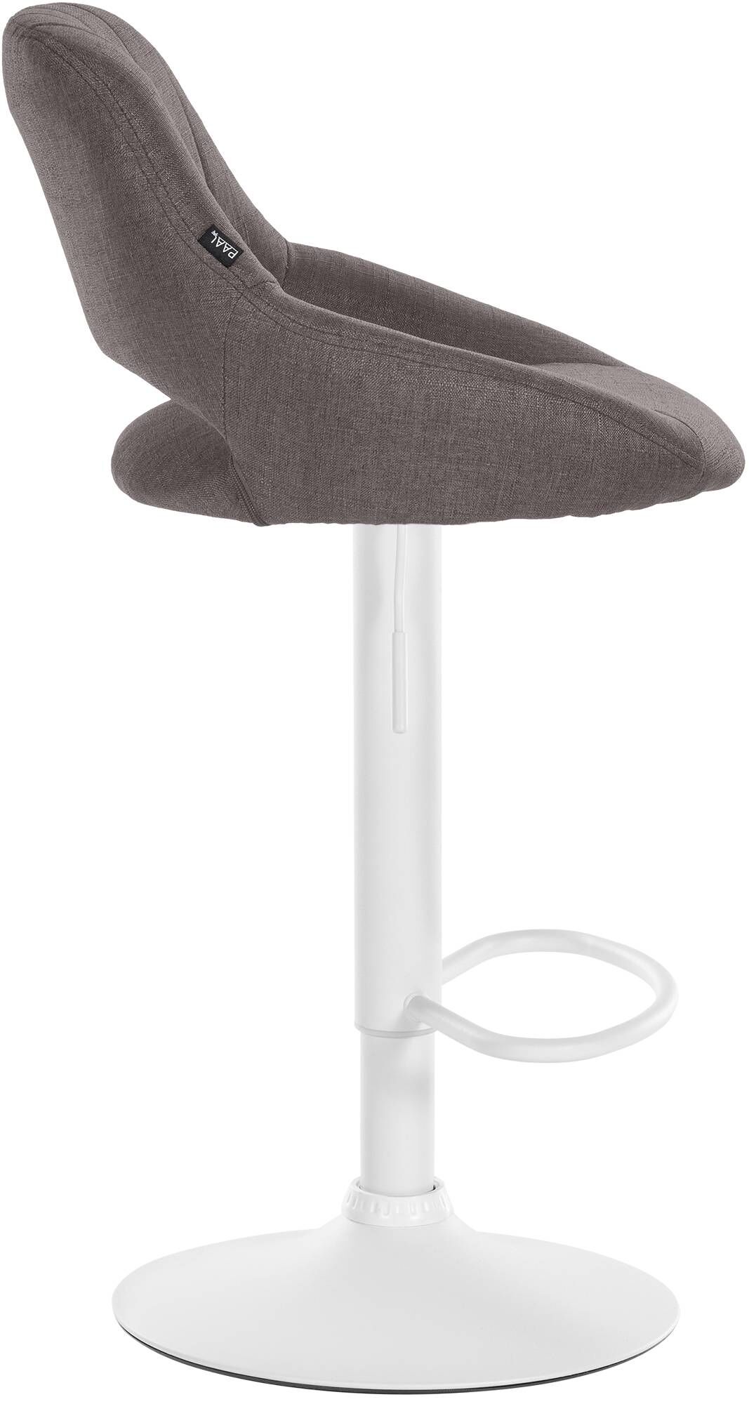 Barhocker Milet Stoff weiß, dunkelgrau