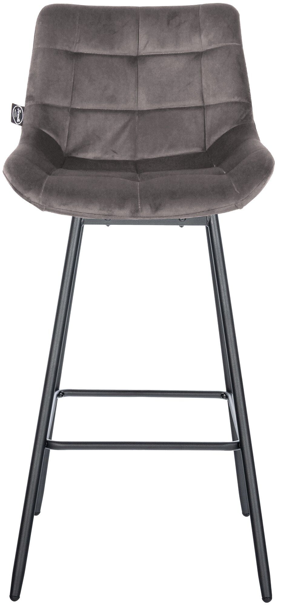 Barhocker Weston Schwenkbar Samt, grau