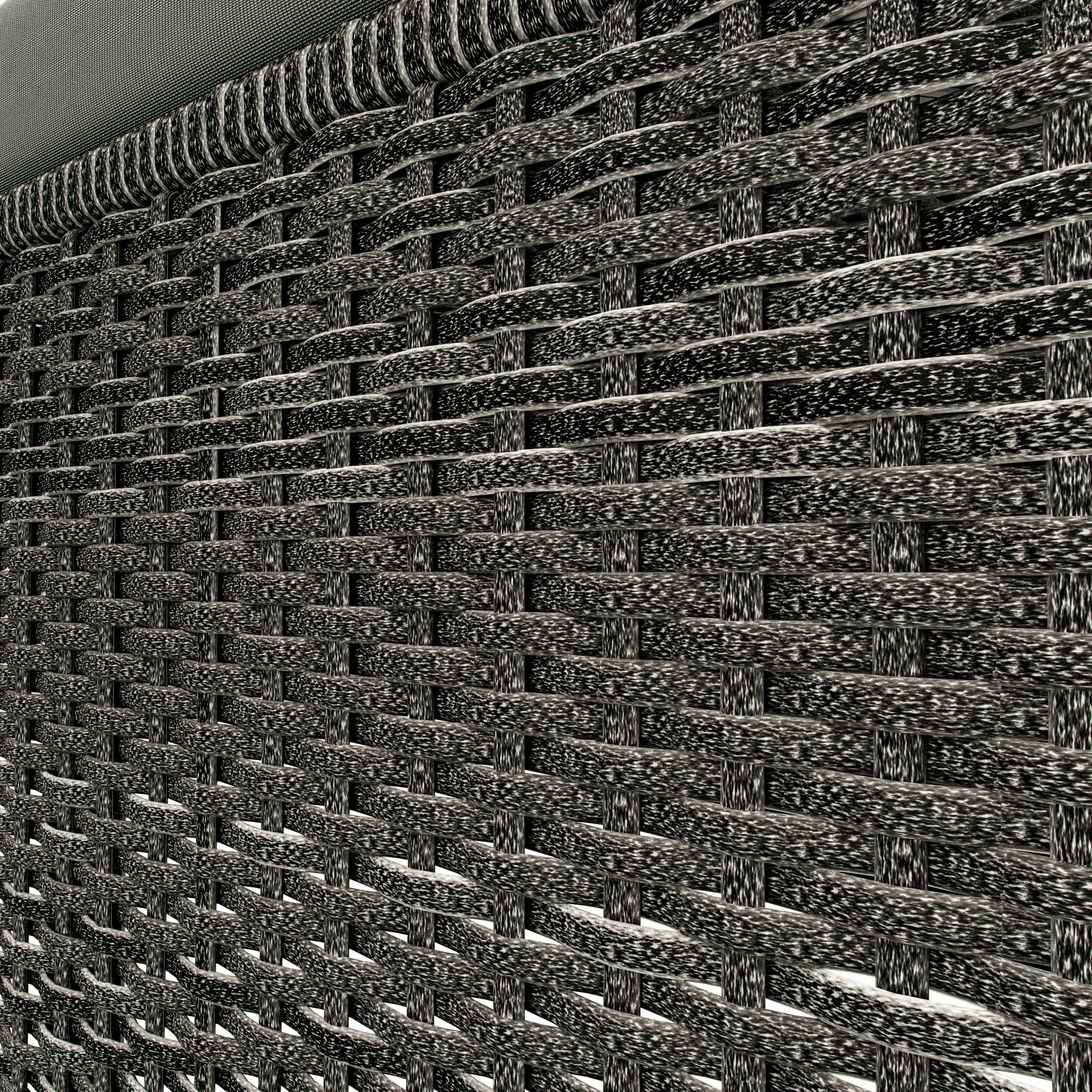 Polyrattan Gartenliege Grau/Anthrazit 200x58x33cm