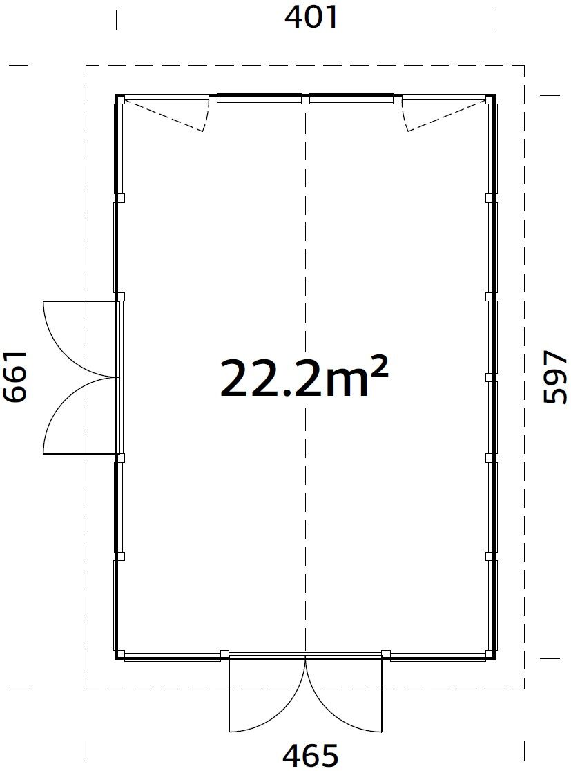 Palmako Glashaus Isabella 22,2 m2