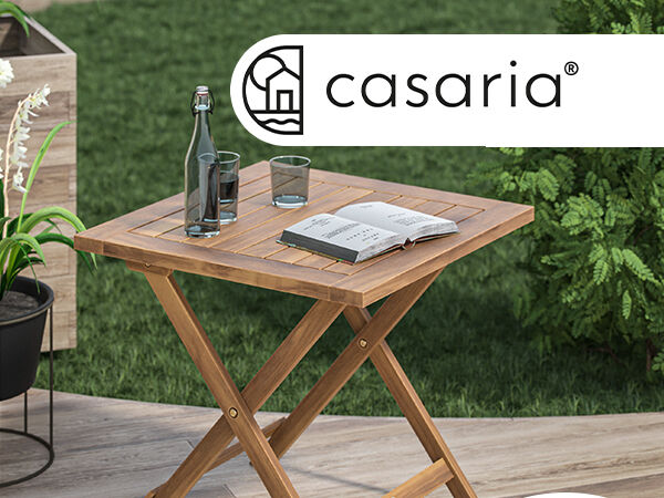 Gartentisch klappbar Akazienholz 46cm massiv platzsparend elegant