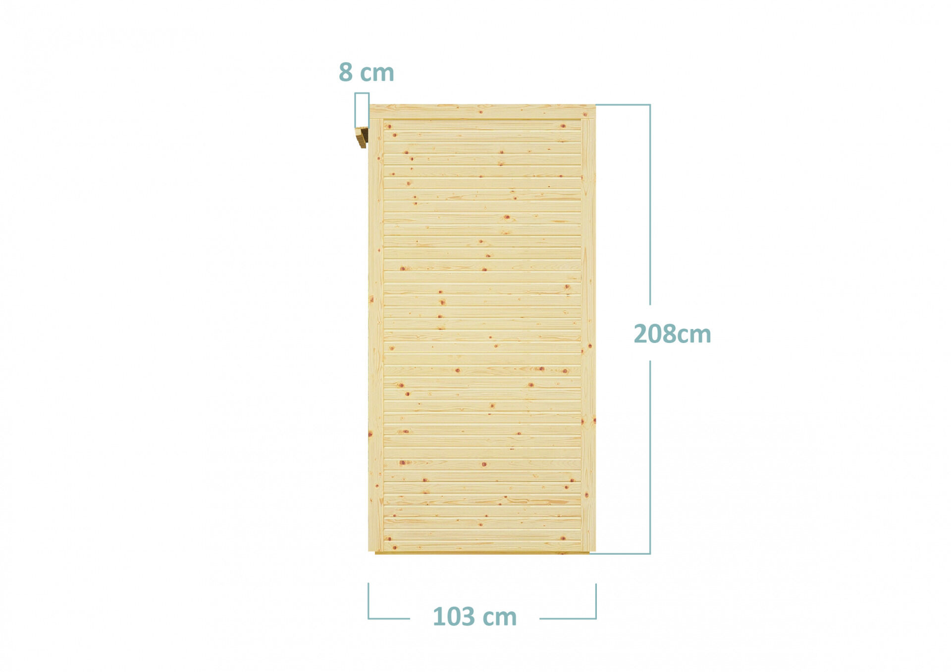 Gerätehaus Holz Box 1 schwarz/natur 207 x 103 cm