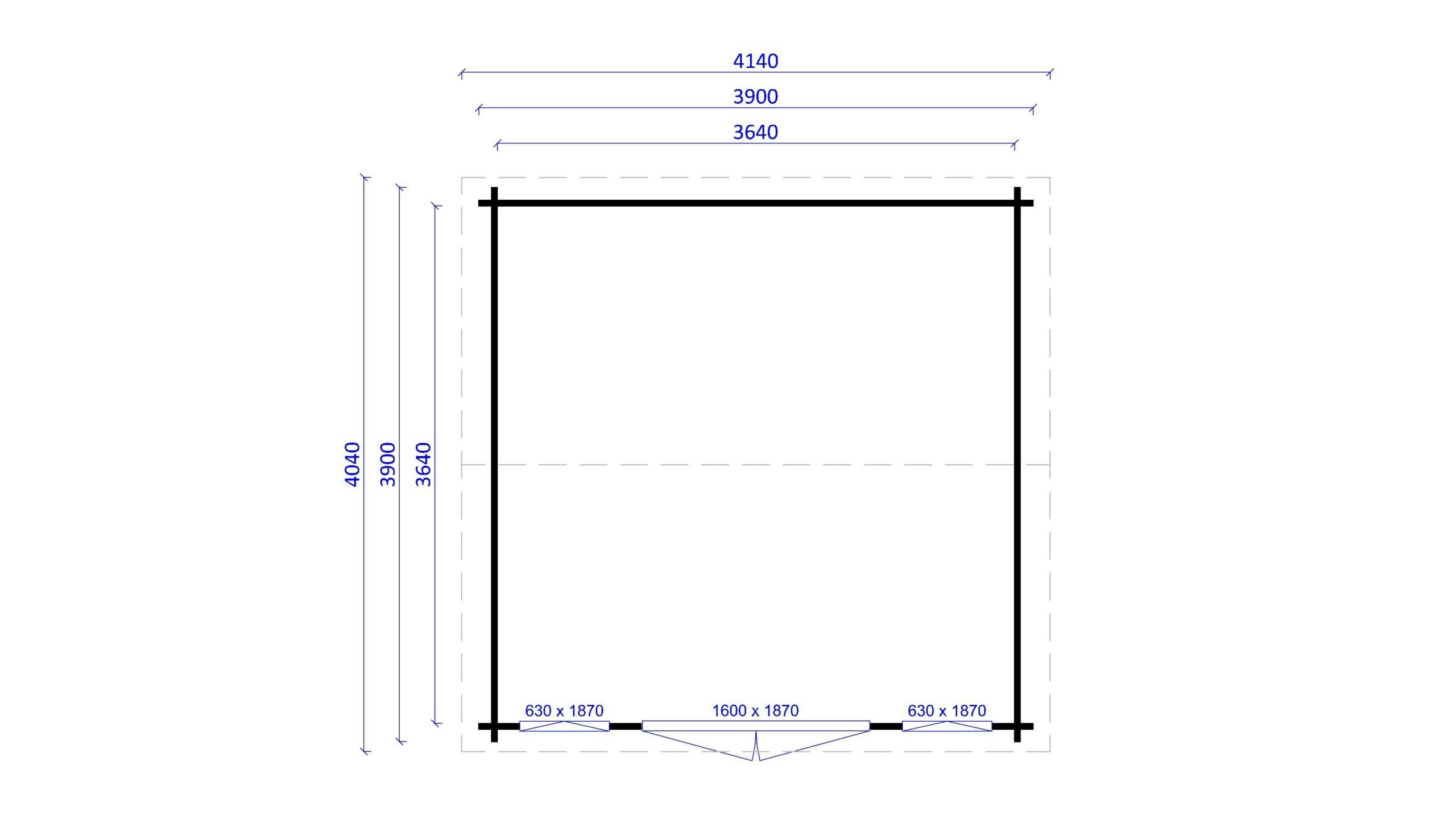 Grundriss Gartenhaus York 11