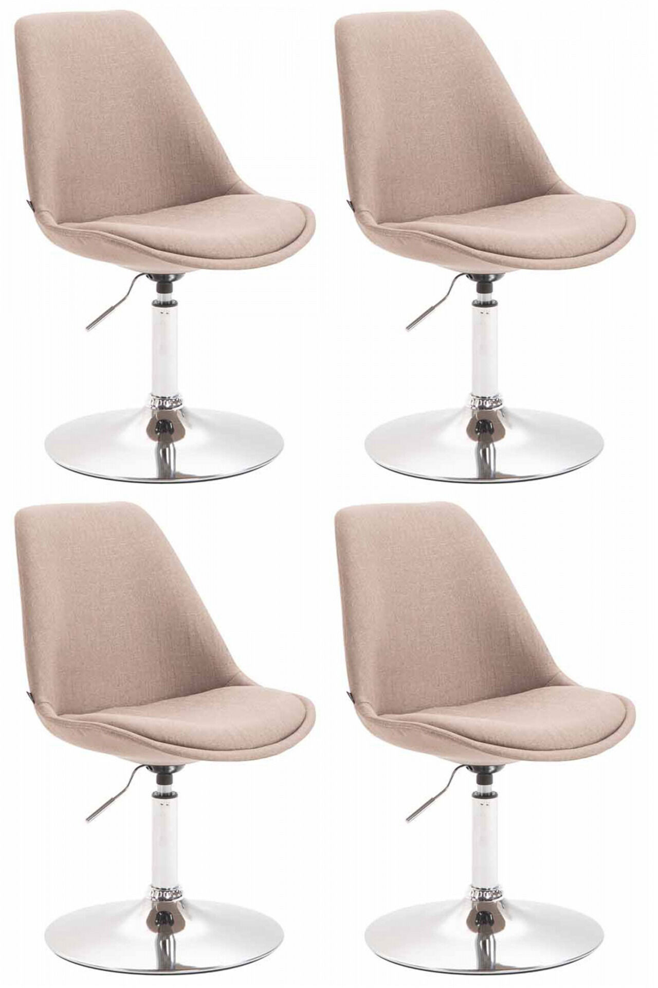 4er Set Stühle Maverick C Stoff, taupe