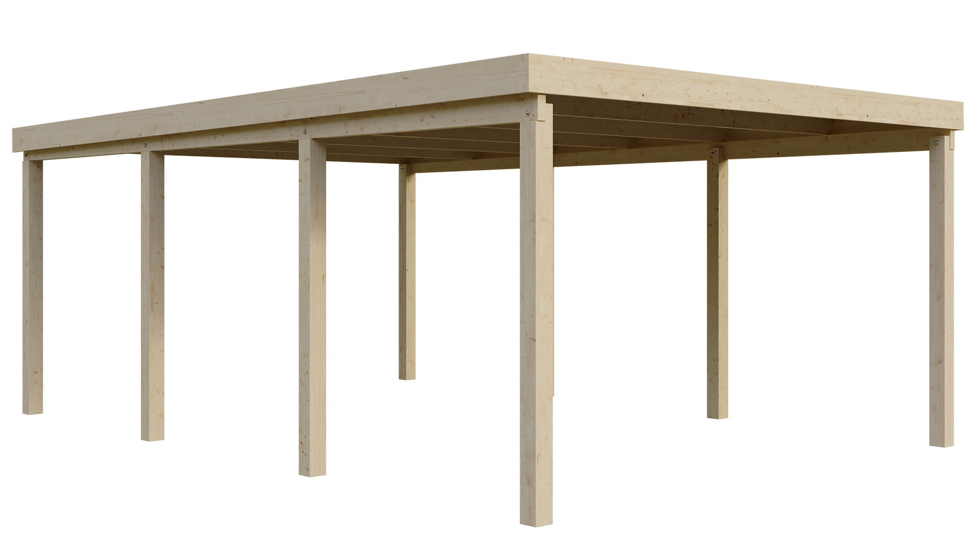 Carport Holz 410x600cm Fichte