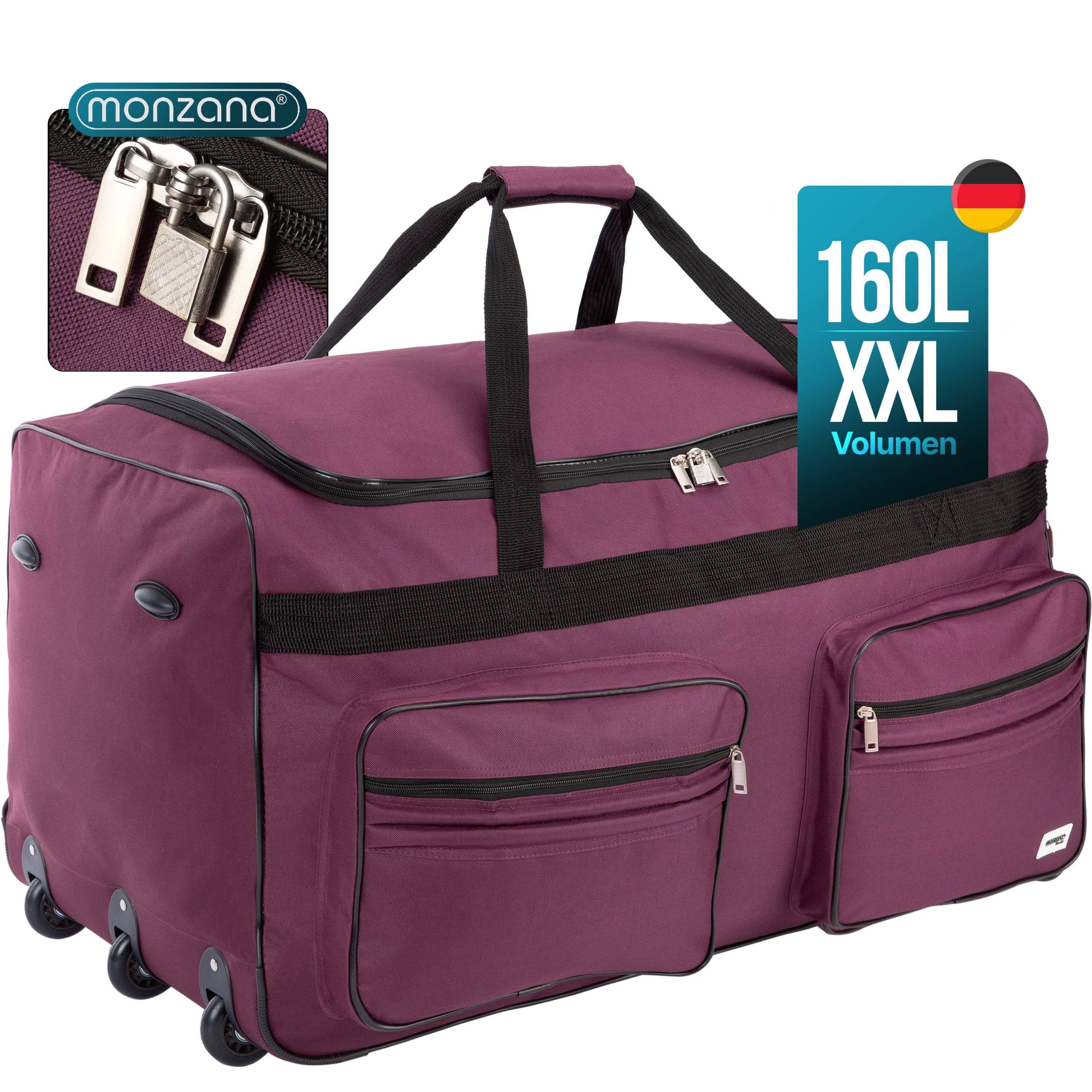 Rollenreisetasche XXL Violett 160L